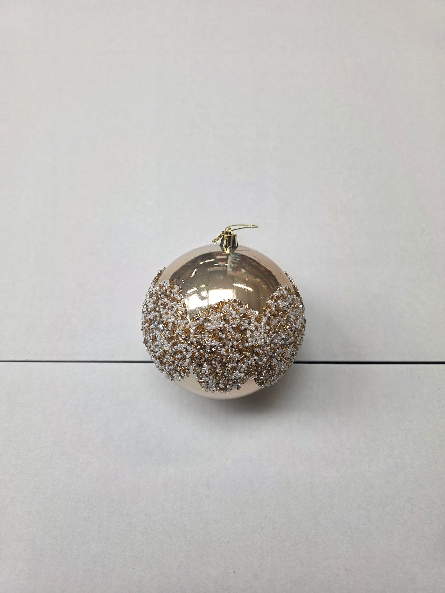 Bauble Gold With Drops 12cm