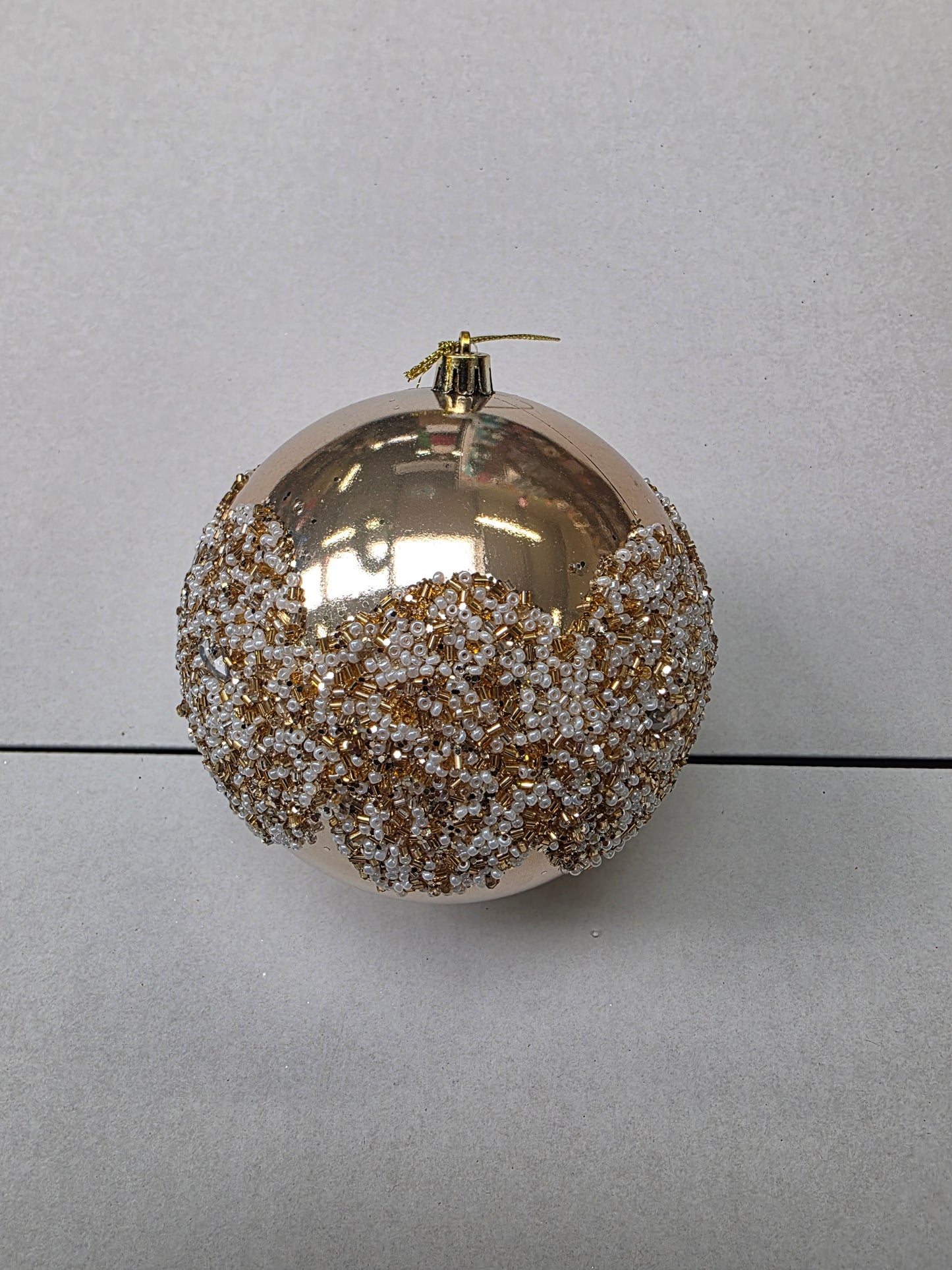 Bauble Gold With Drops 12cm