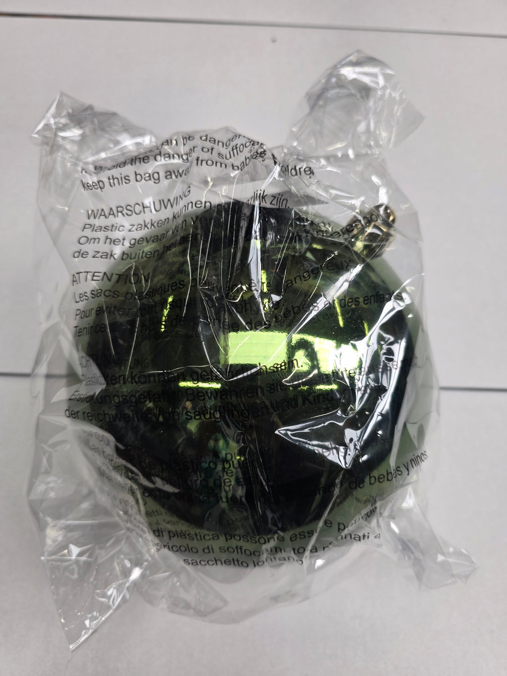 Bauble Unbreakable 20cm Shiny Dark Green