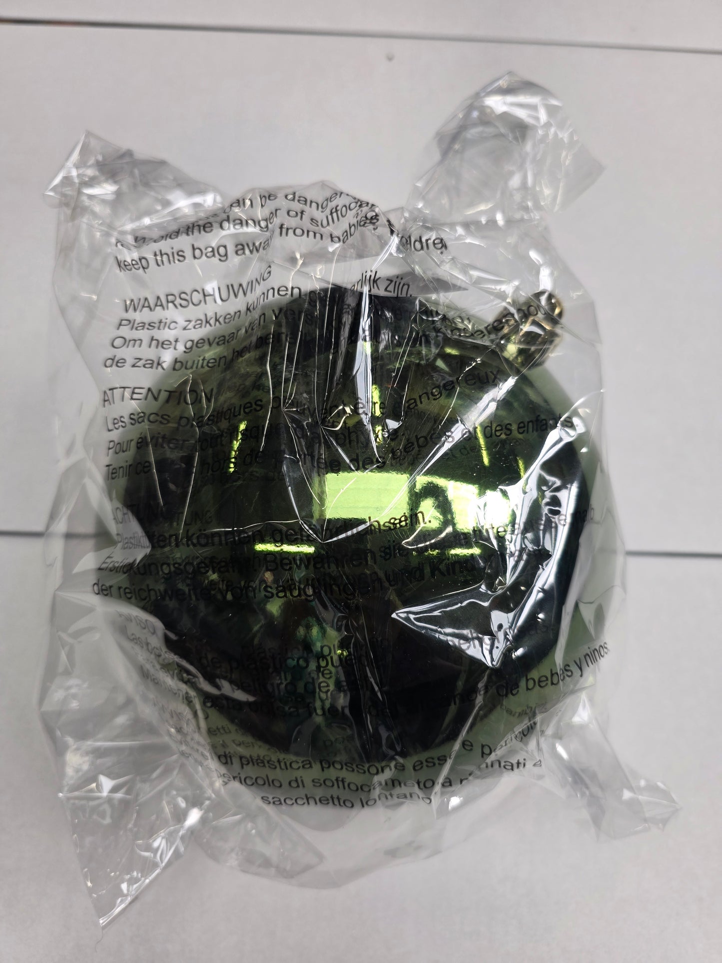 Bauble Unbreakable 20cm Shiny Dark Green