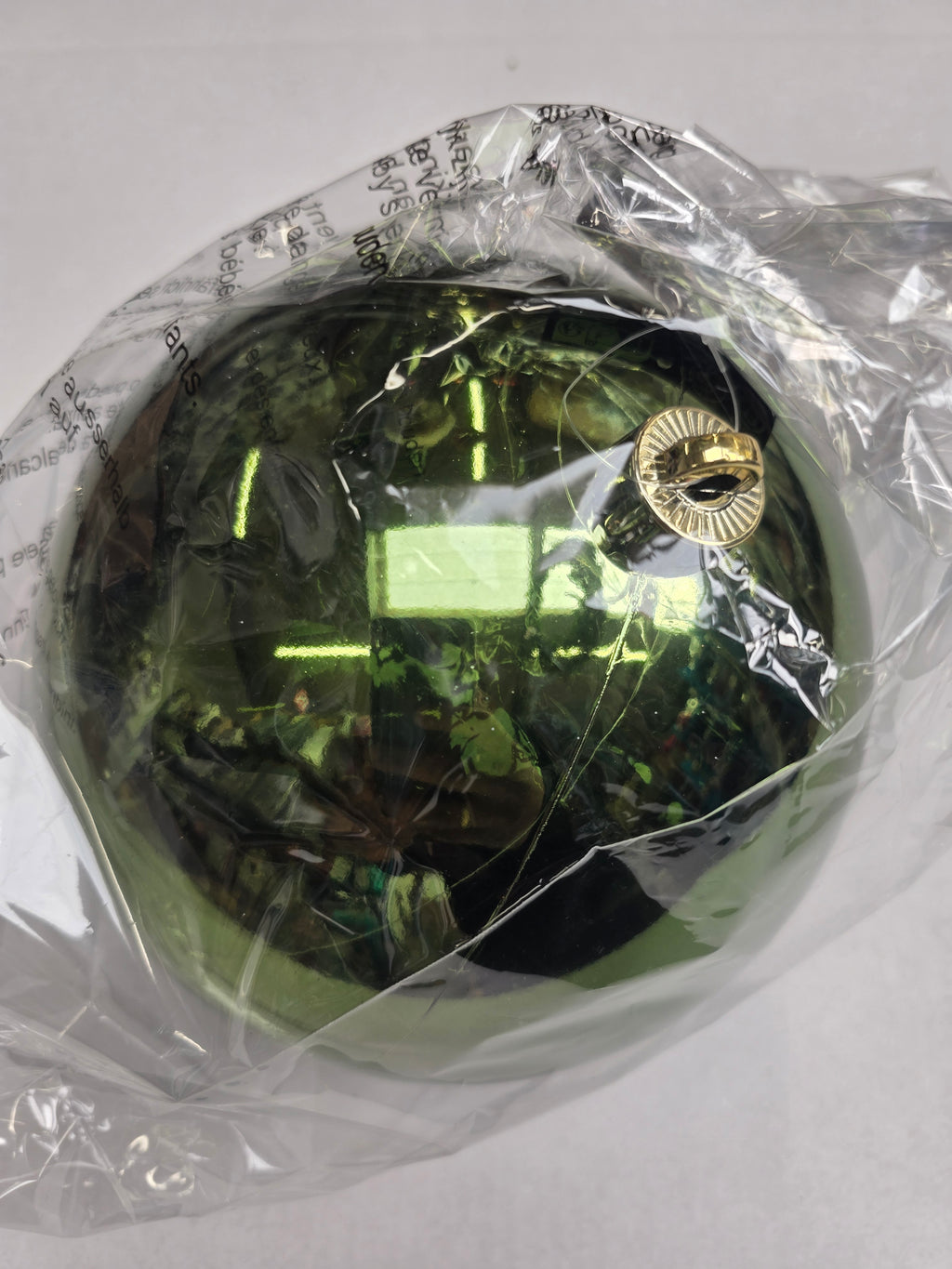 Bauble Unbreakable 20cm Shiny Dark Green