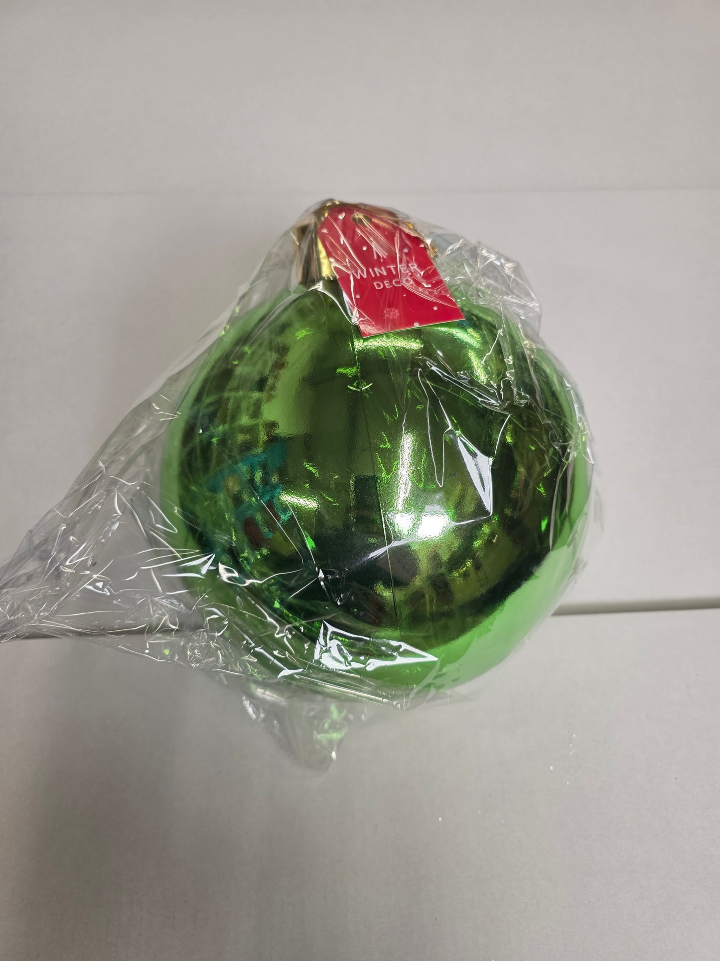 Bauble Unbreakable 25cm Shiny Green X1