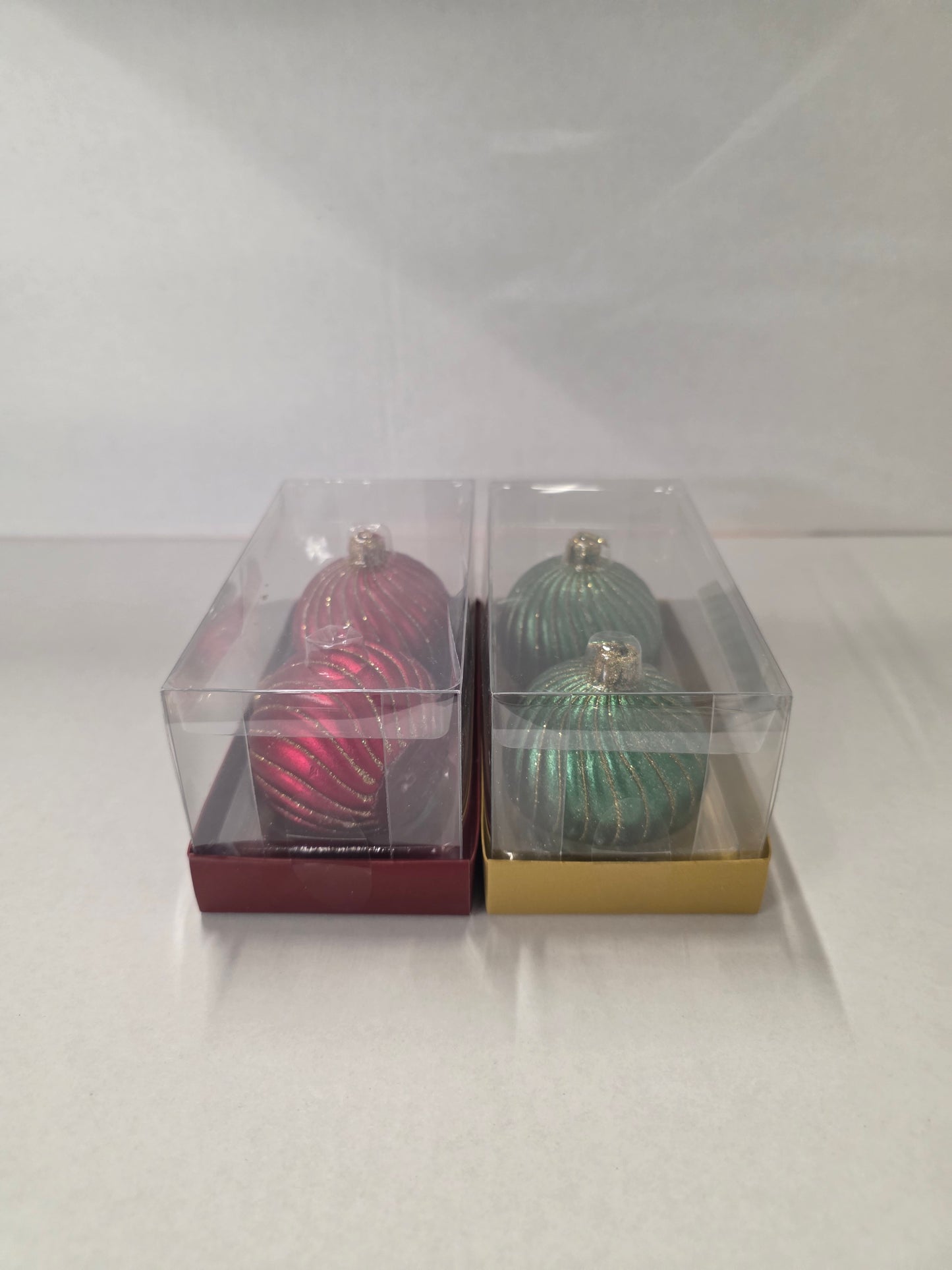 Candle Bauble X2 Pack Assorted 6cm