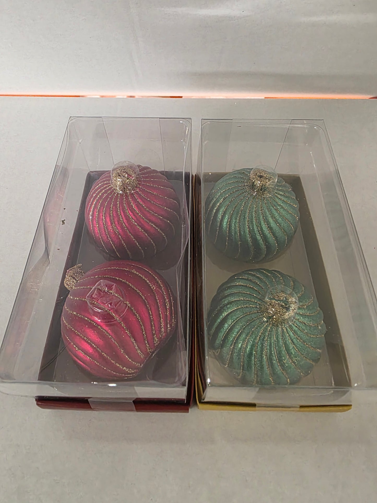 Candle Bauble X2 Pack Assorted 6cm