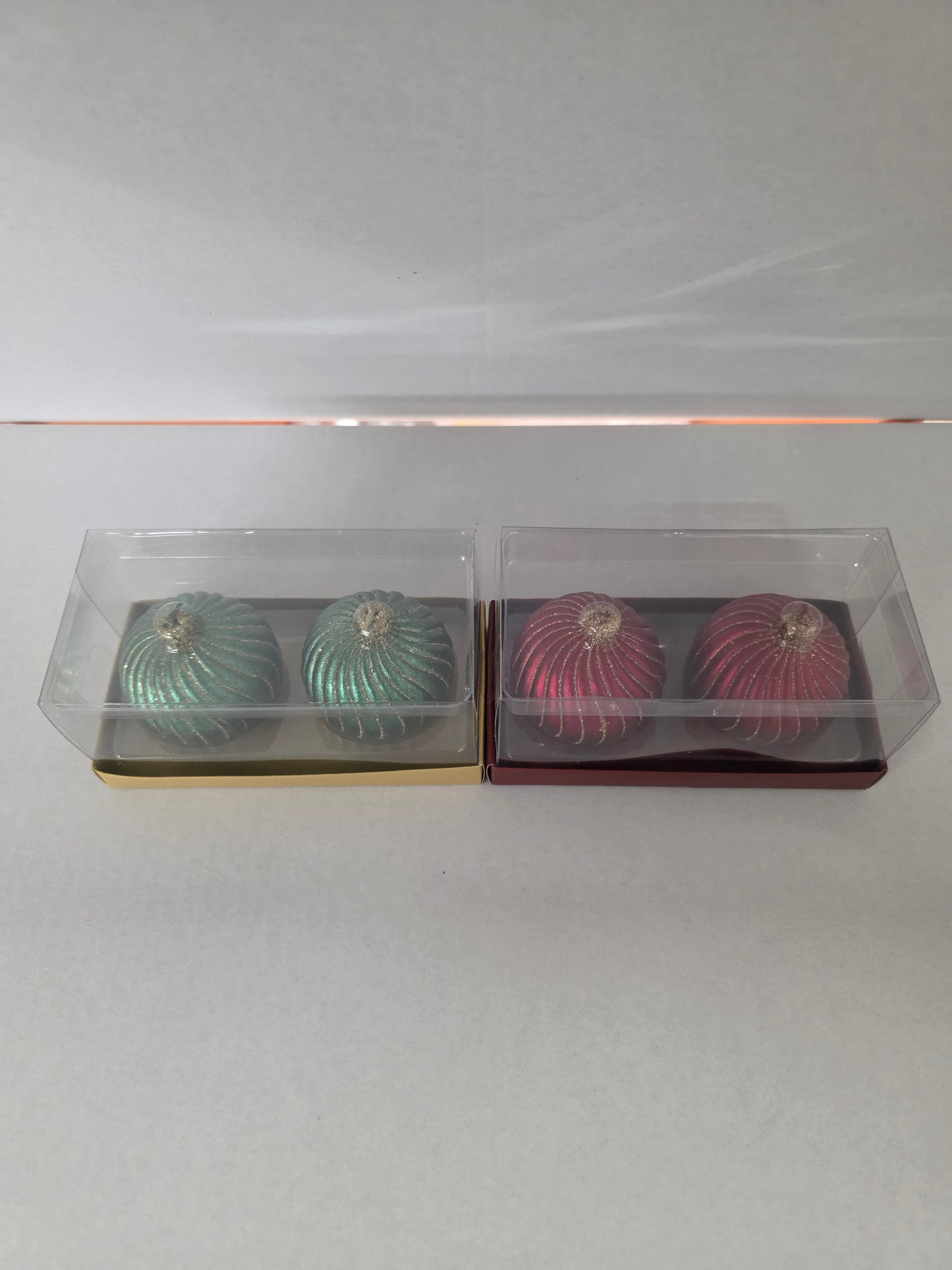 Candle Bauble X2 Pack Assorted 6cm