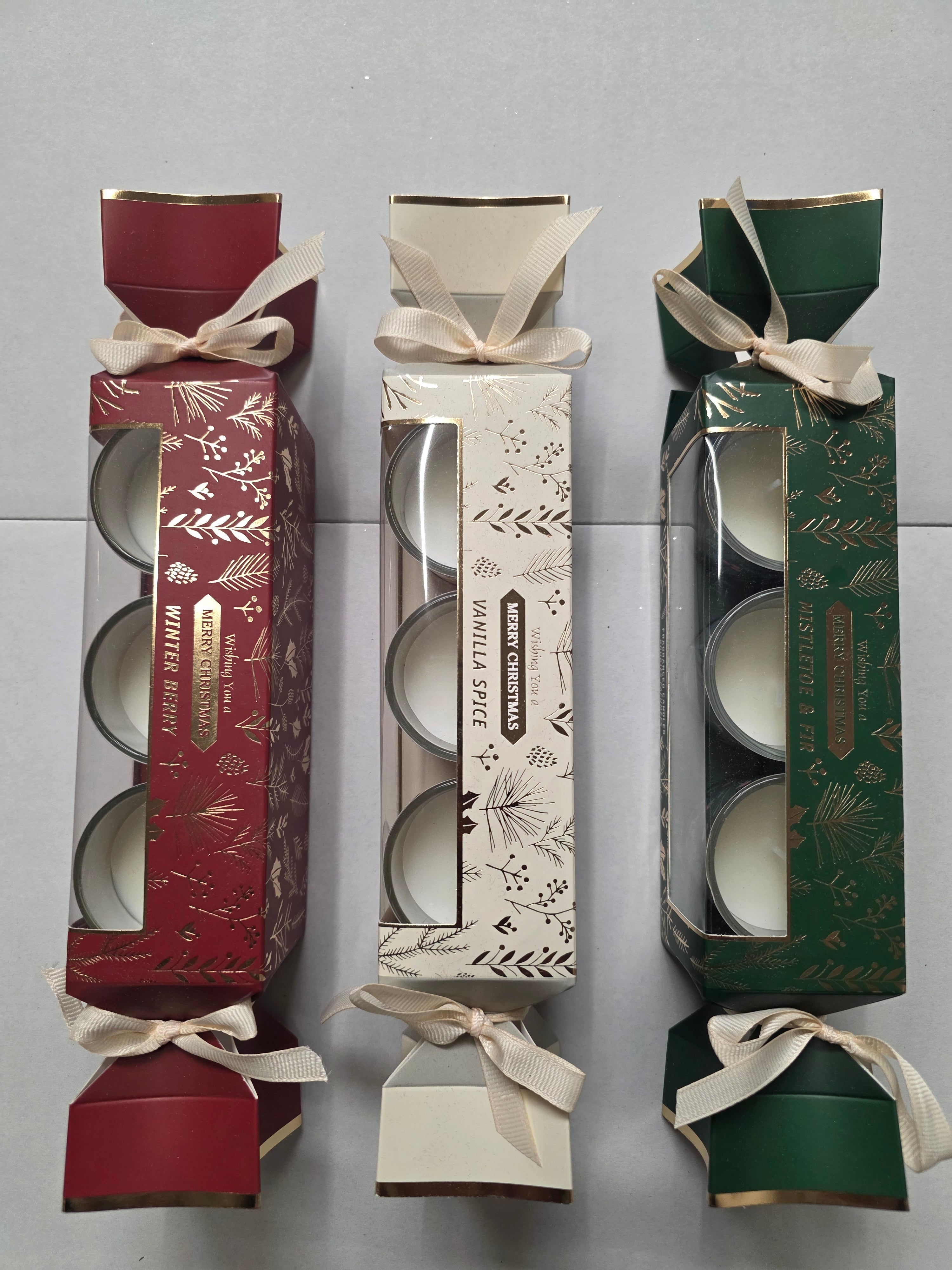 Candle Xmas Pot Cracker Assorted X1  (PACK OF 1)