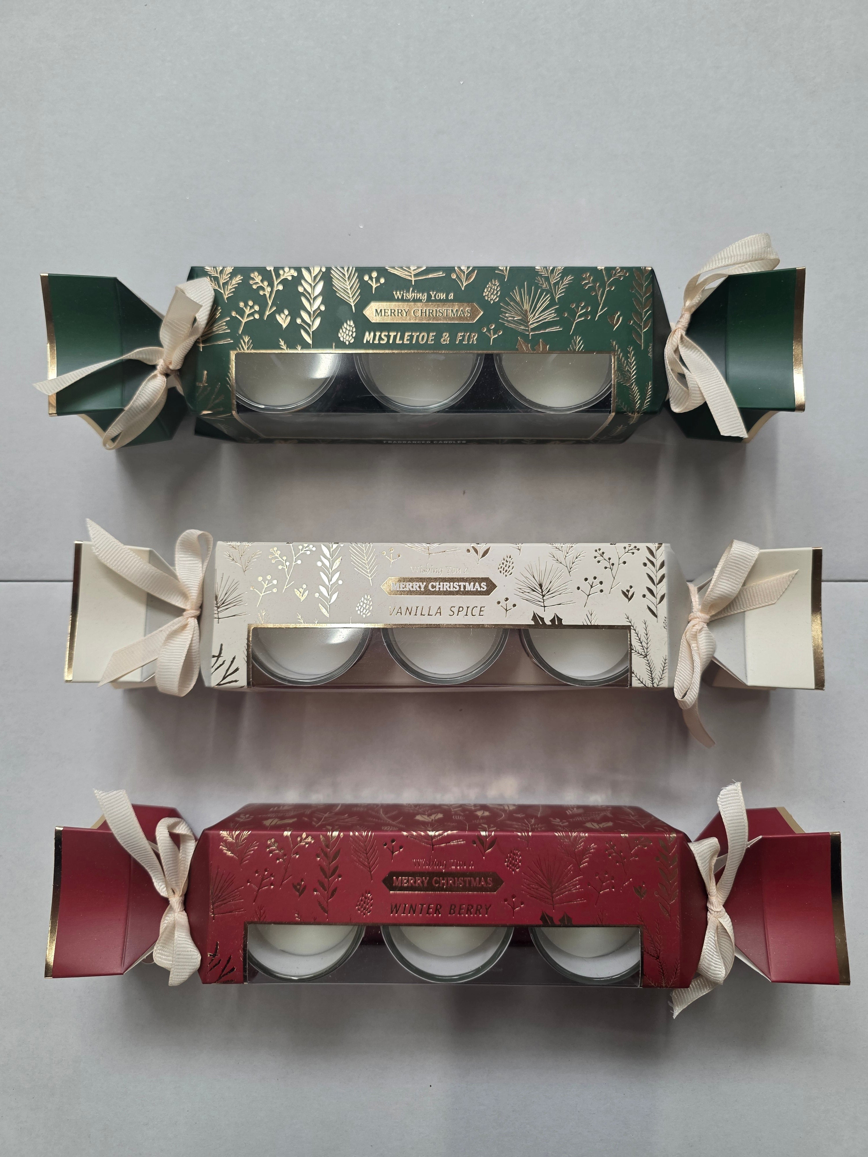 Candle Xmas Pot Cracker Assorted X1  (PACK OF 1)