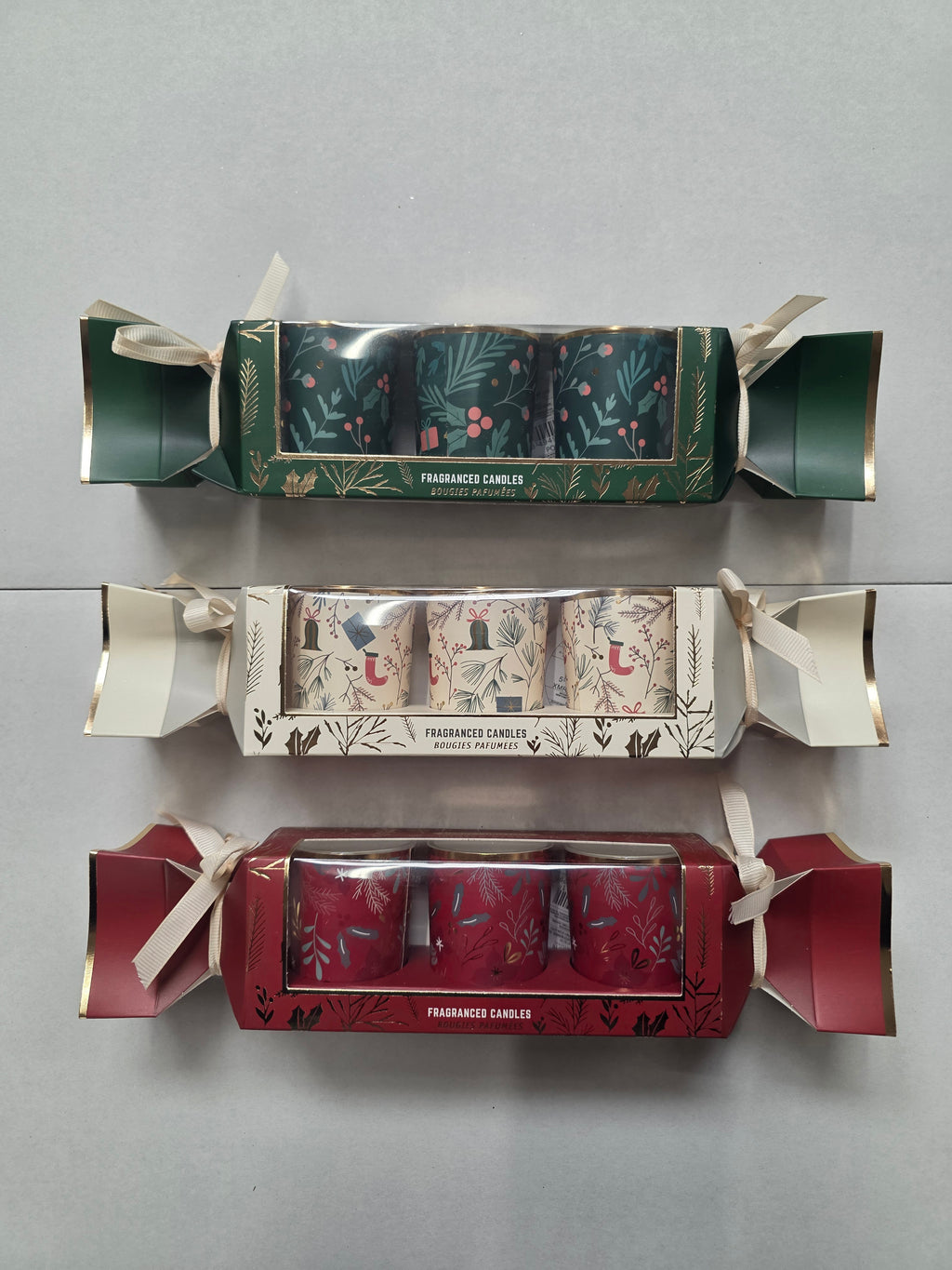 Candle Xmas Pot Cracker Assorted X1  (PACK OF 1)