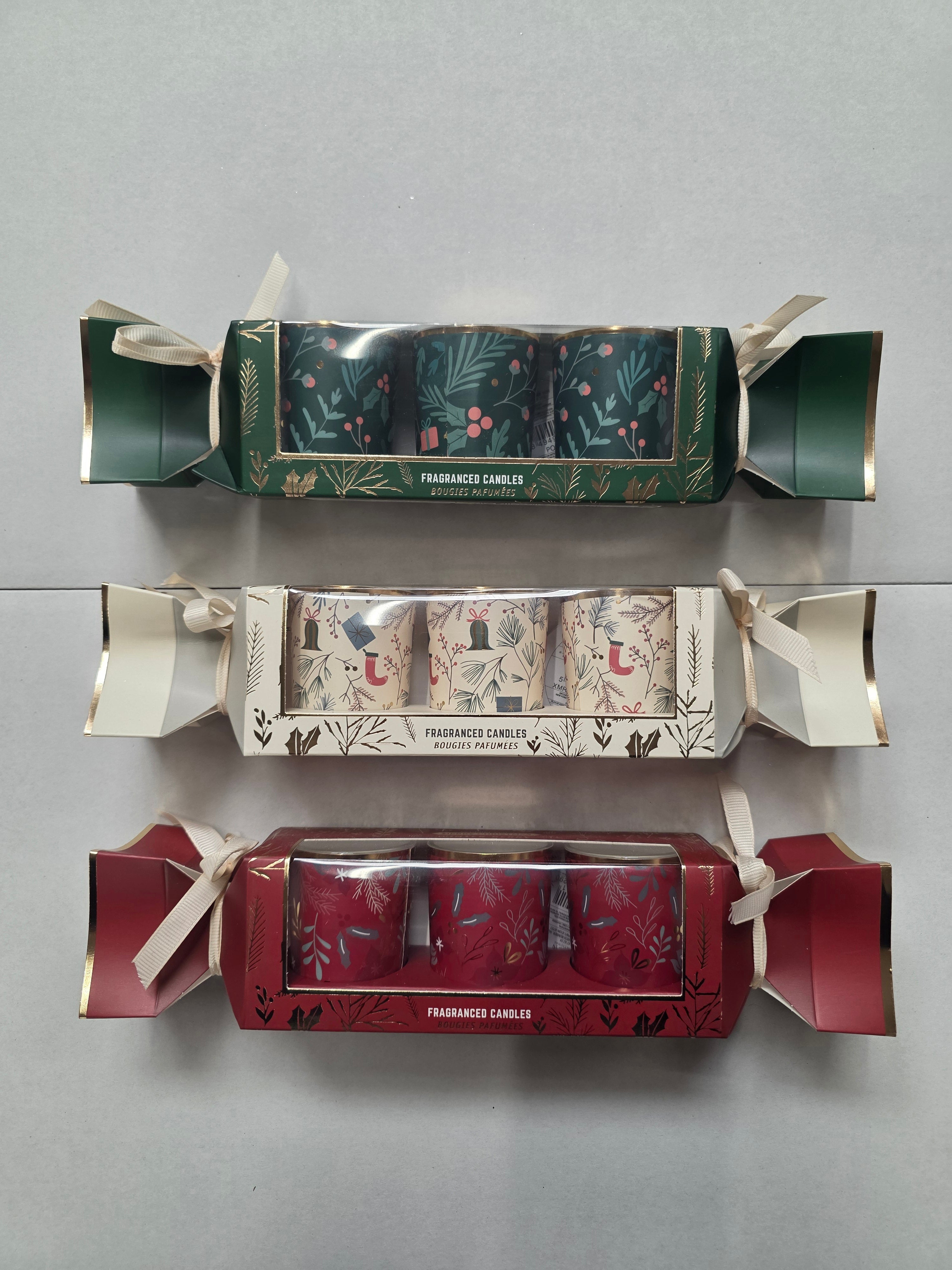 Candle Xmas Pot Cracker Assorted X1  (PACK OF 1)