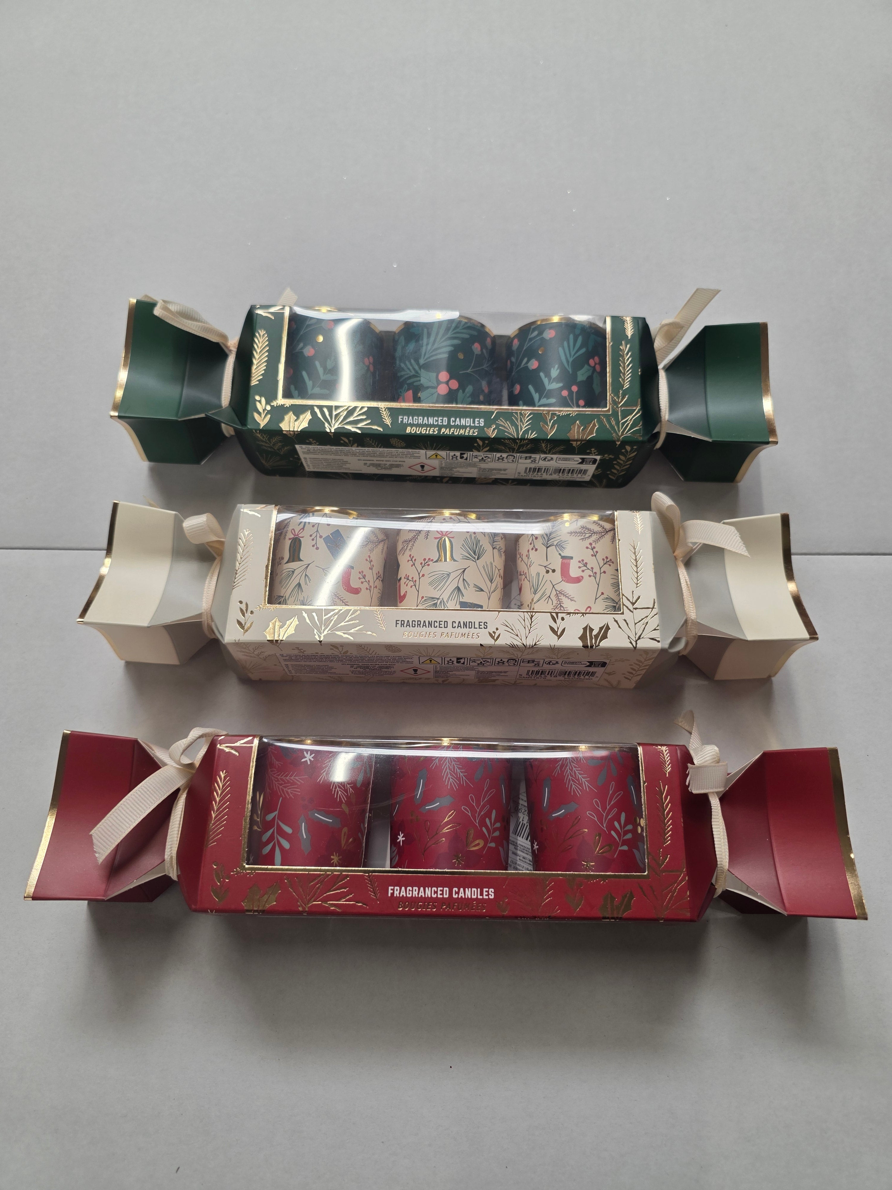 Candle Xmas Pot Cracker Assorted X1  (PACK OF 1)