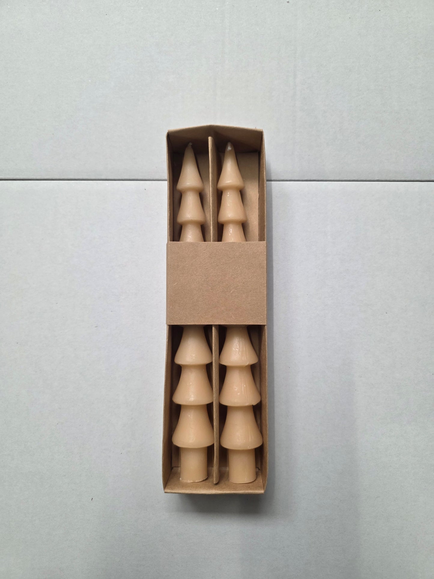 Dinner Candle Xmas Tree Beige X2