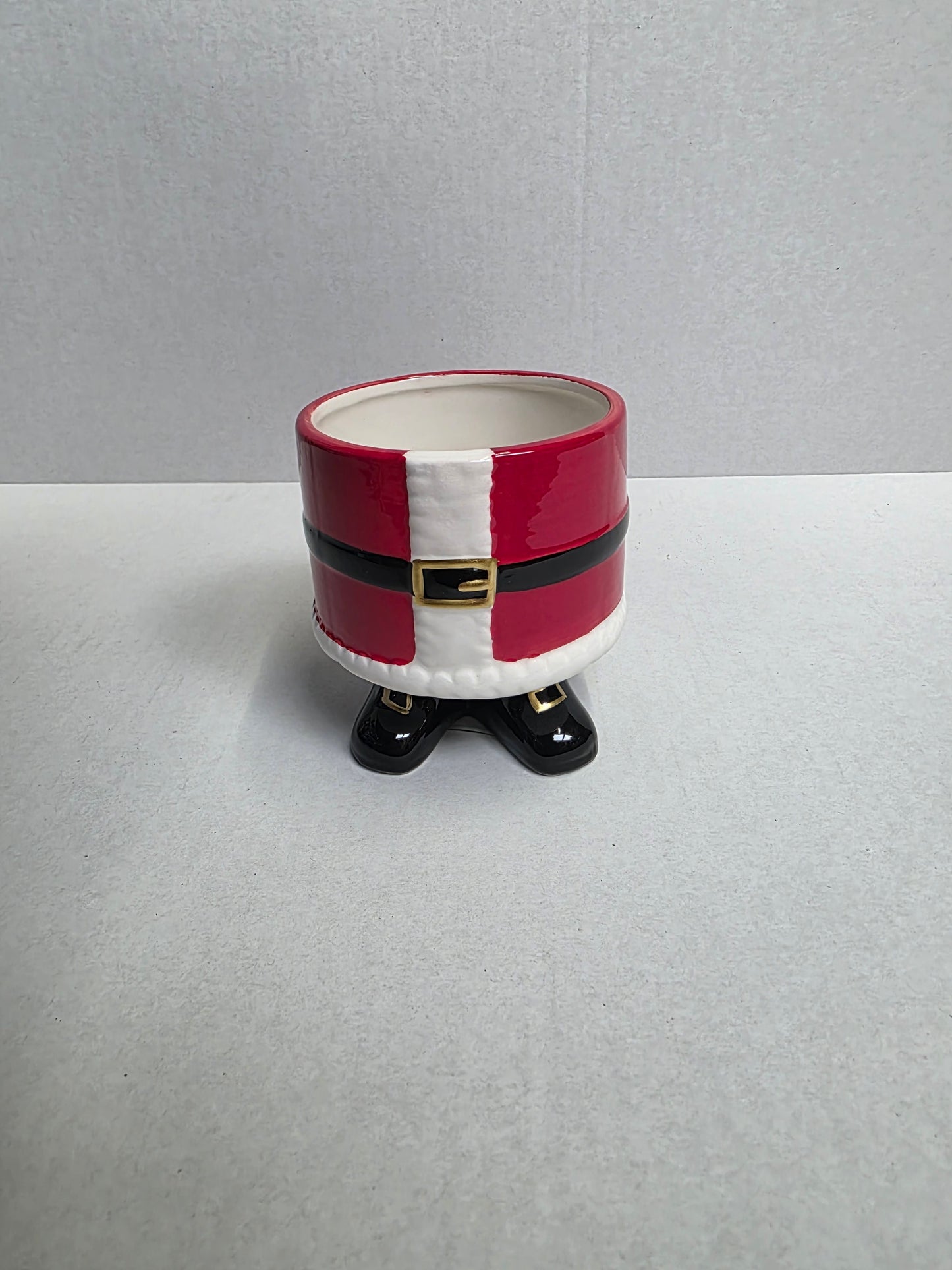 Ceramic Pot Santa Red 10x9cm