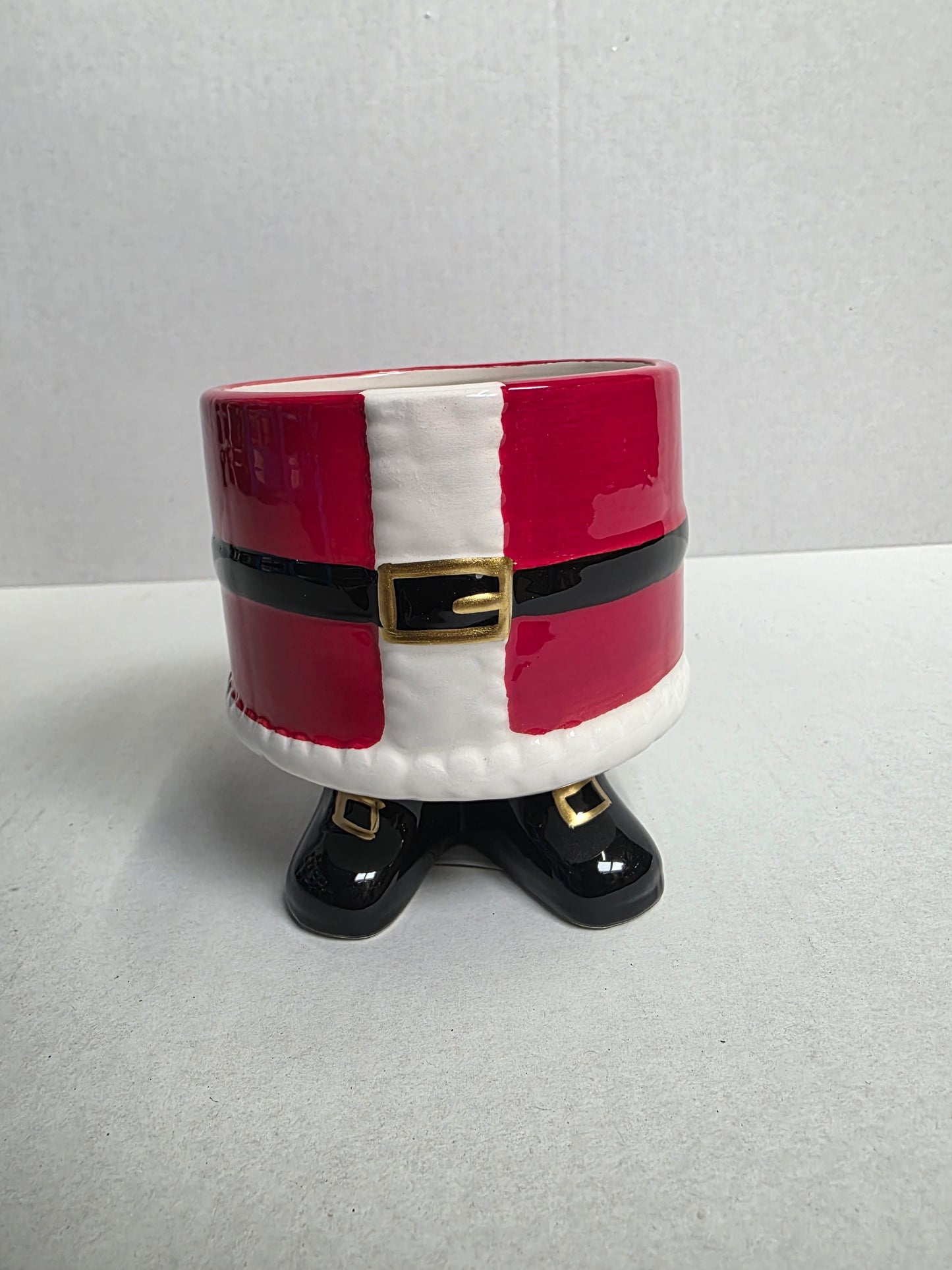 Ceramic Pot Santa Red 10x9cm