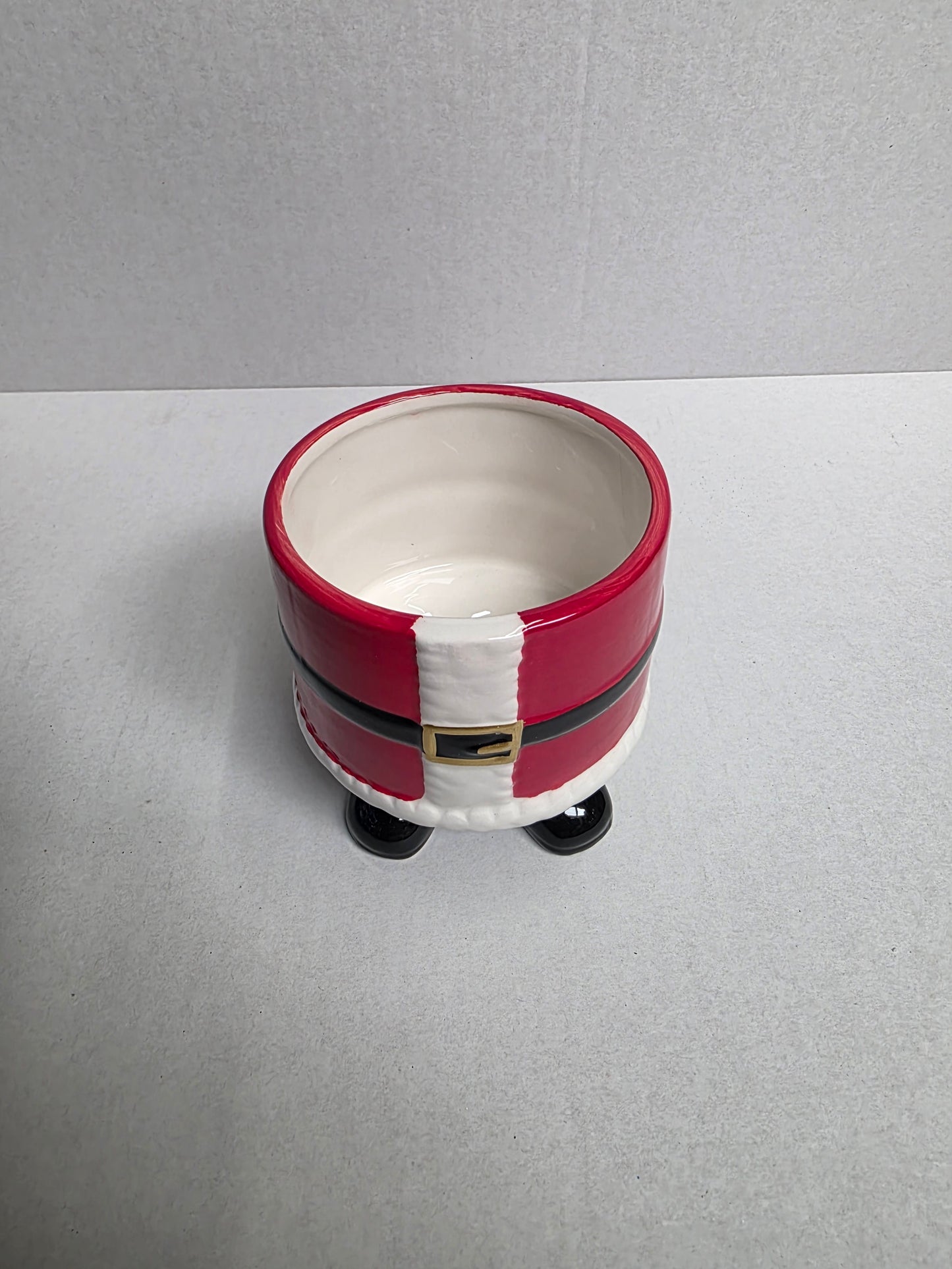 Ceramic Pot Santa Red 10x9cm