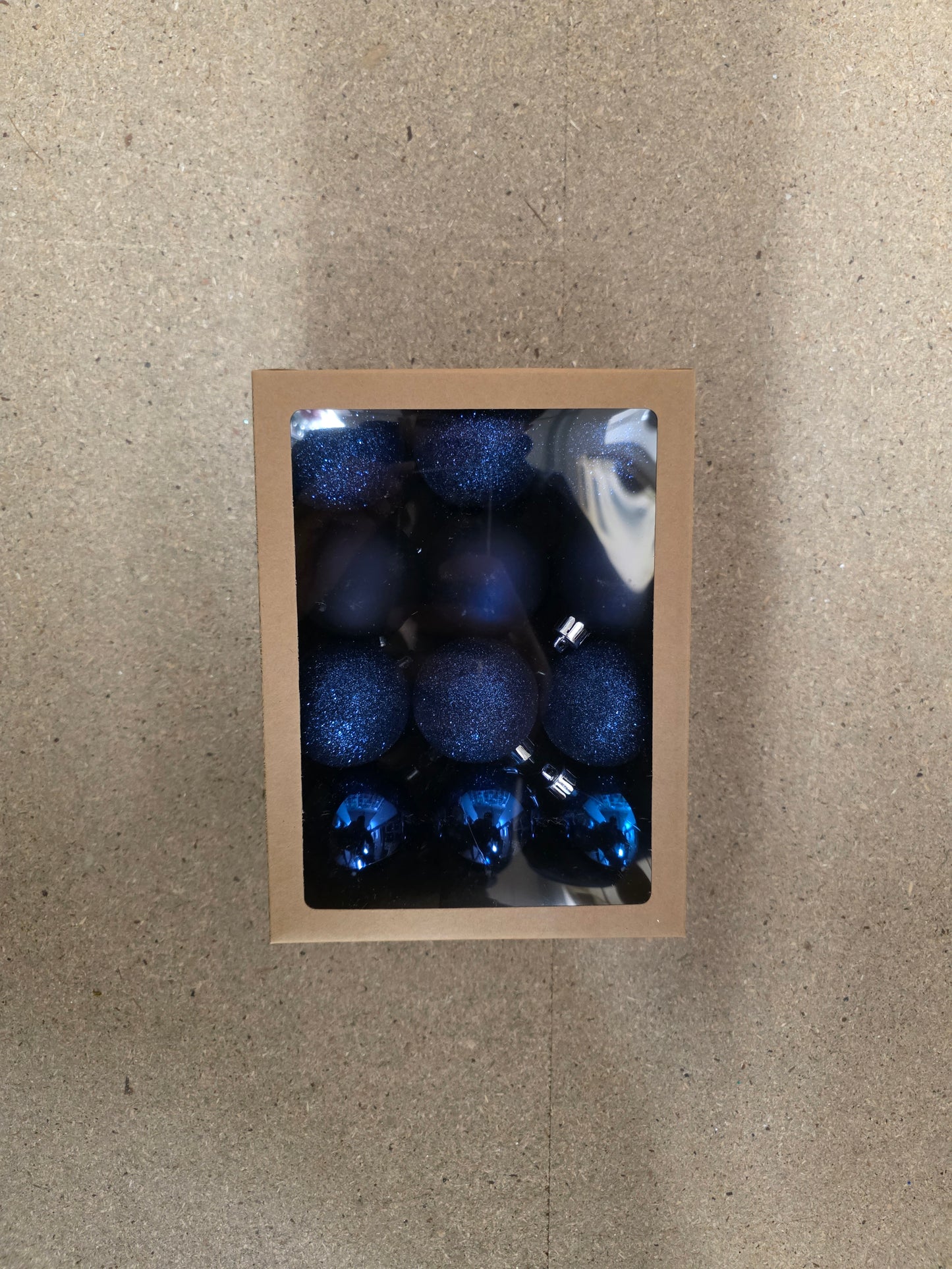 Bauble Multi Finish 6cm Midnight Blue X24
