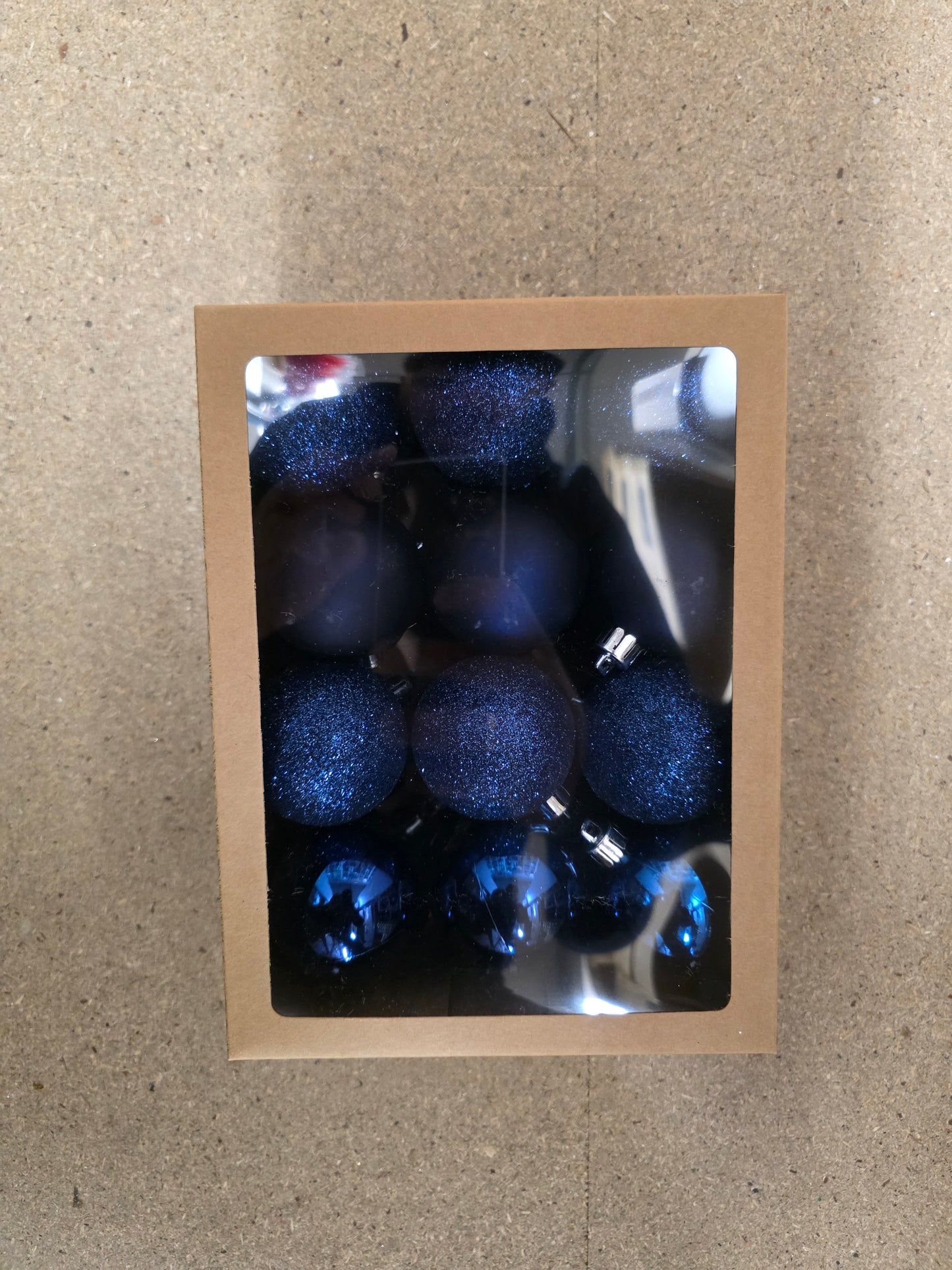 Bauble Multi Finish 6cm Midnight Blue X24