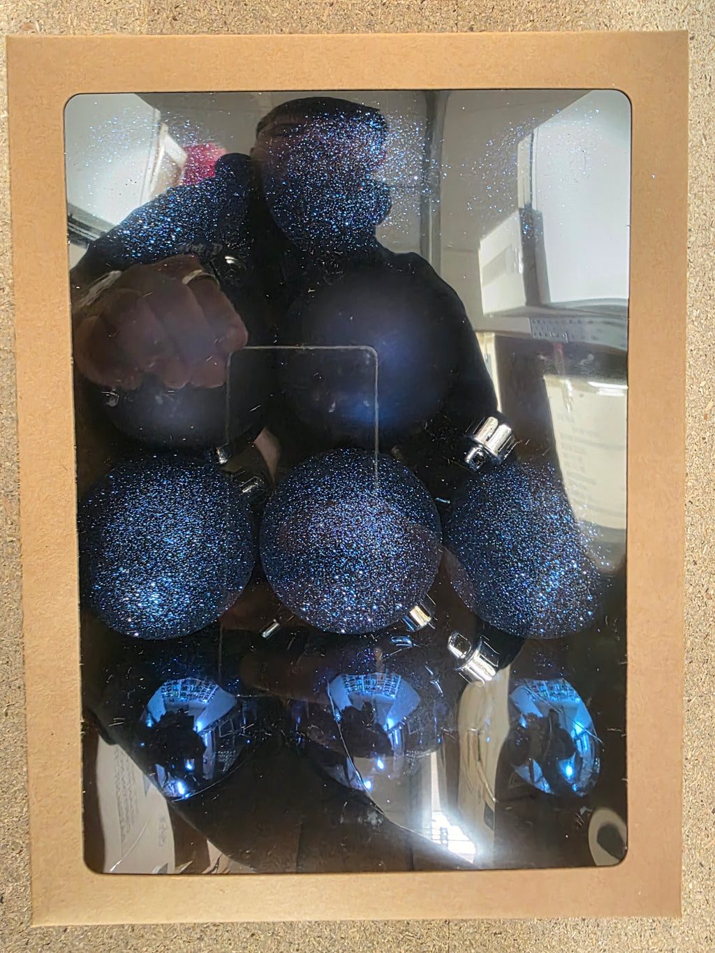 Bauble Multi Finish 6cm Midnight Blue X24