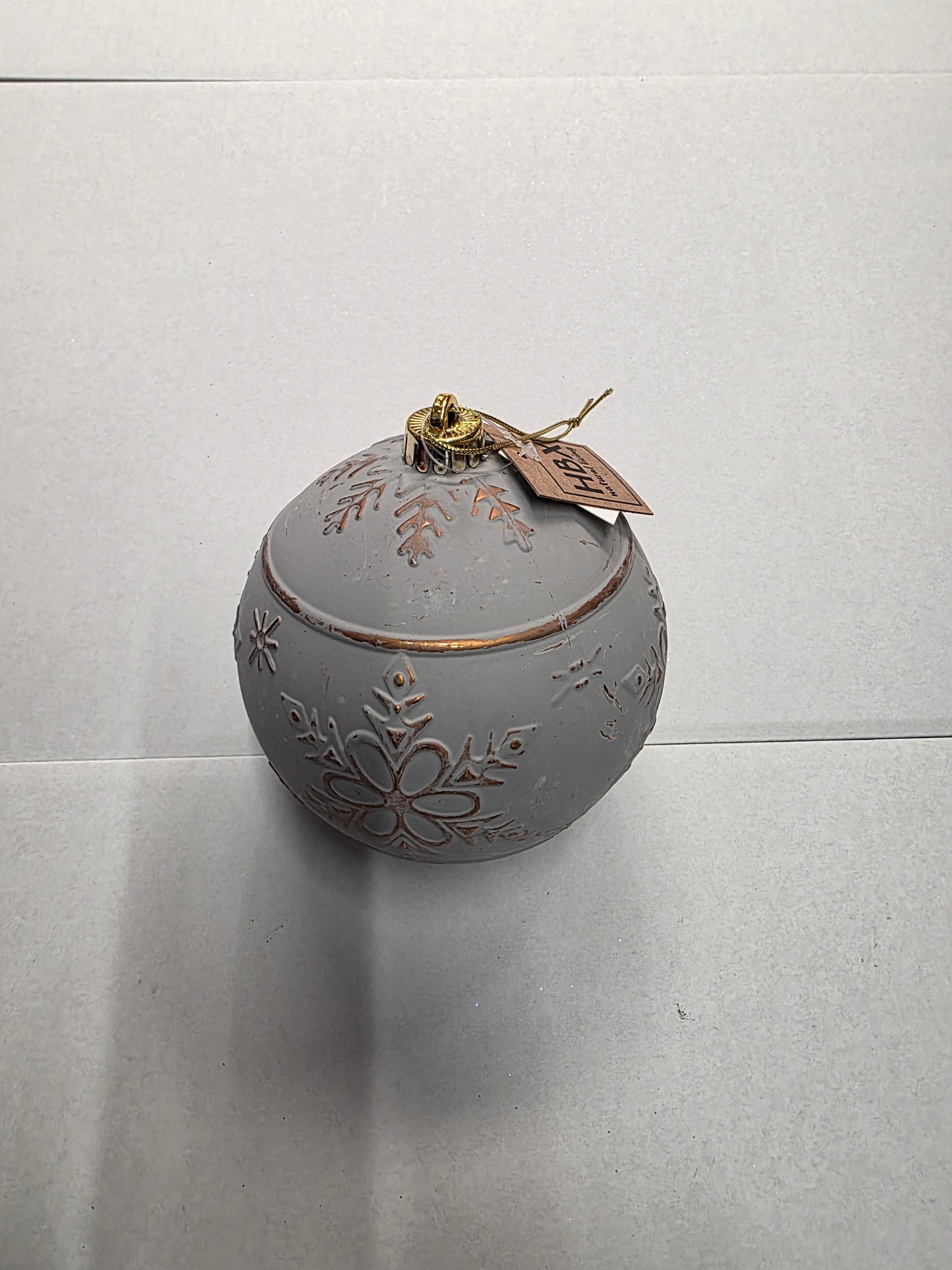 Bauble Snowflake Copper 15cm