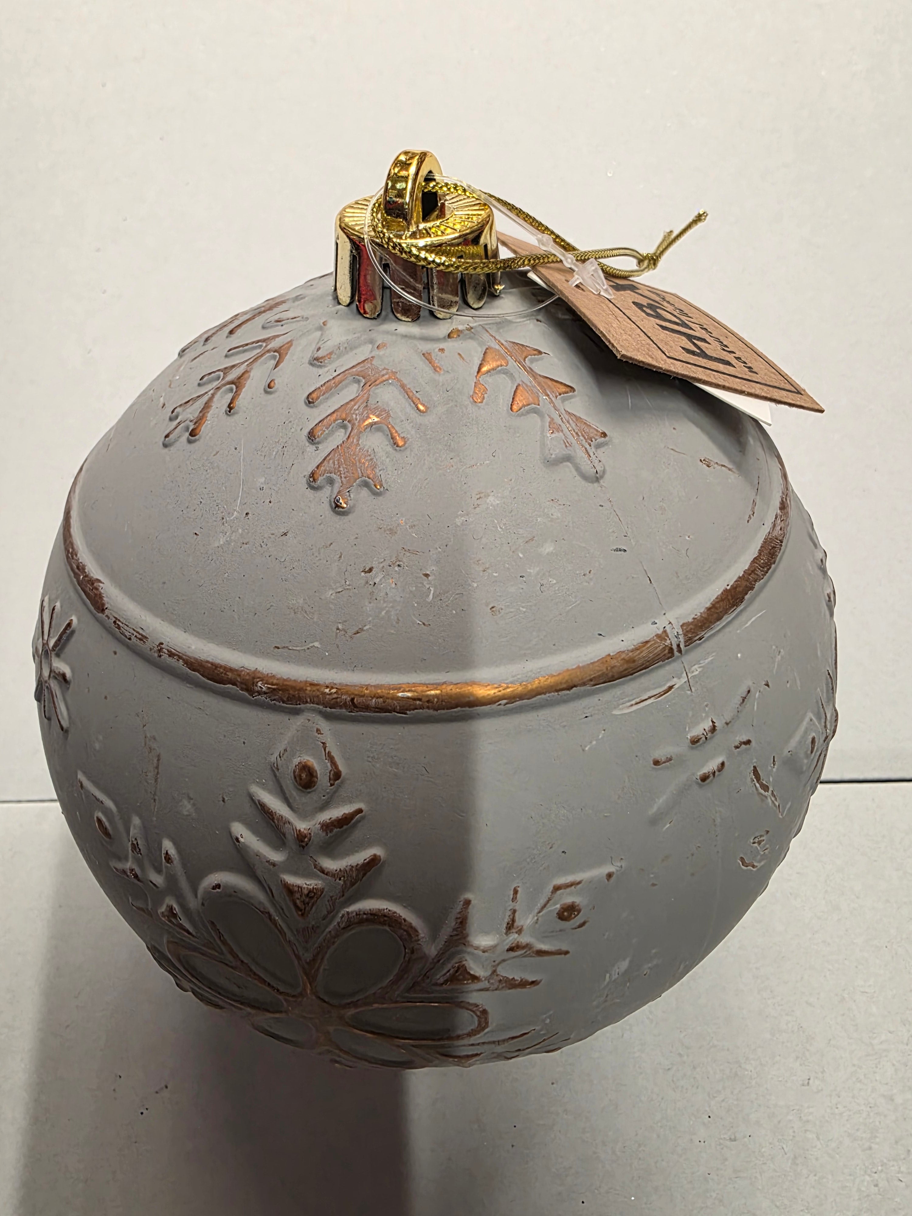 Bauble Snowflake Copper 15cm