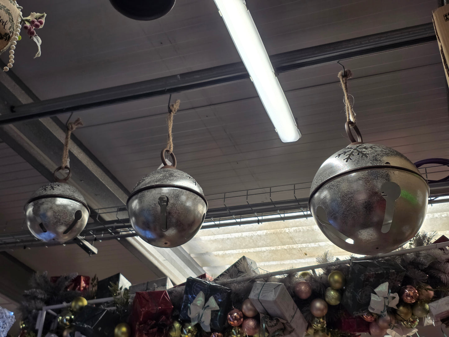 Hanger Snow Bell Set Of 3 Silver