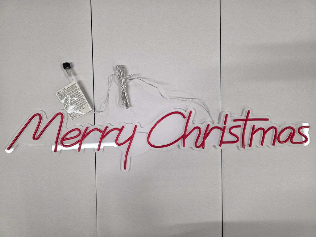 Neon Light Merry Christmas Warm White