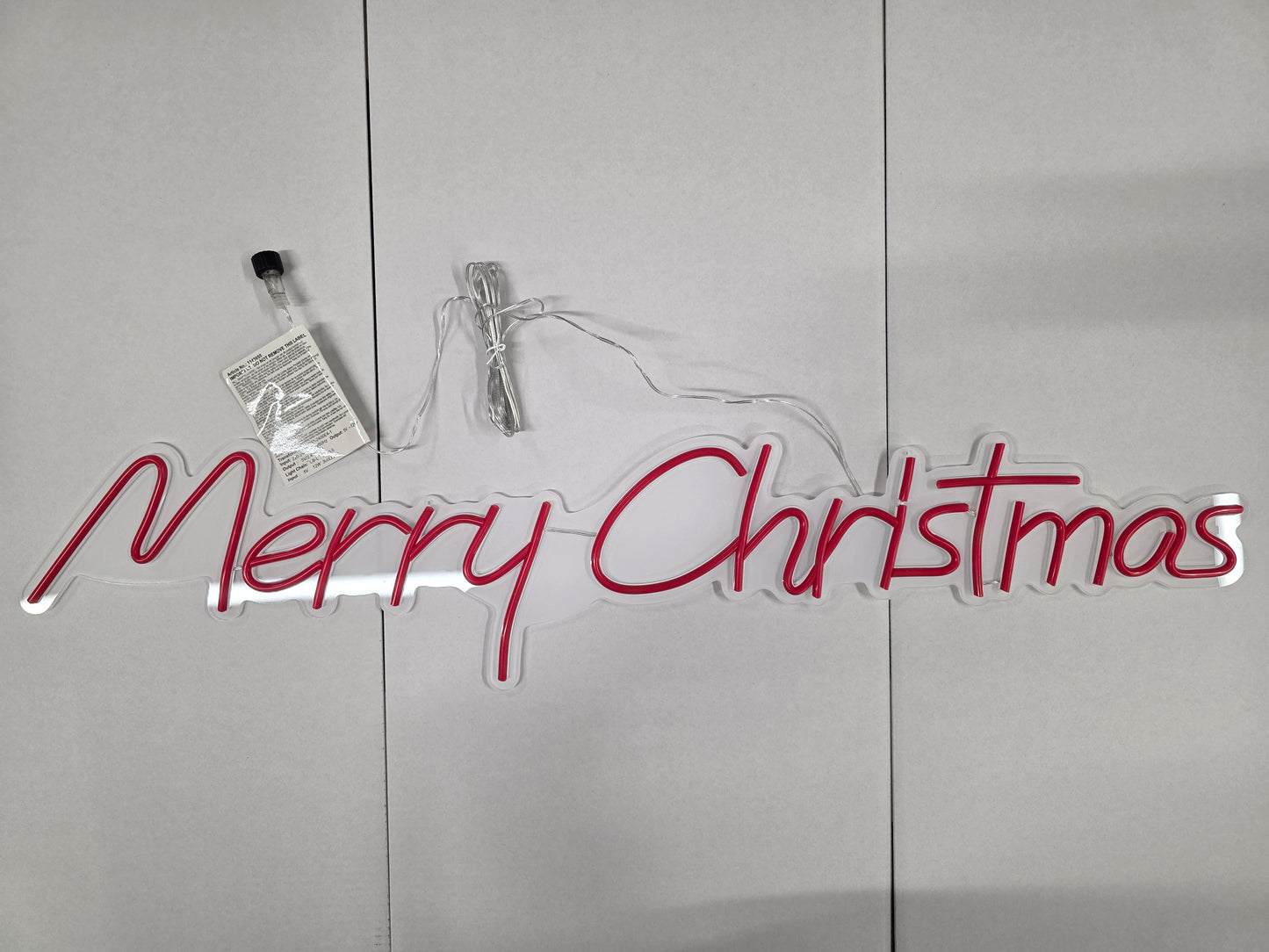 Neon Light Merry Christmas Red