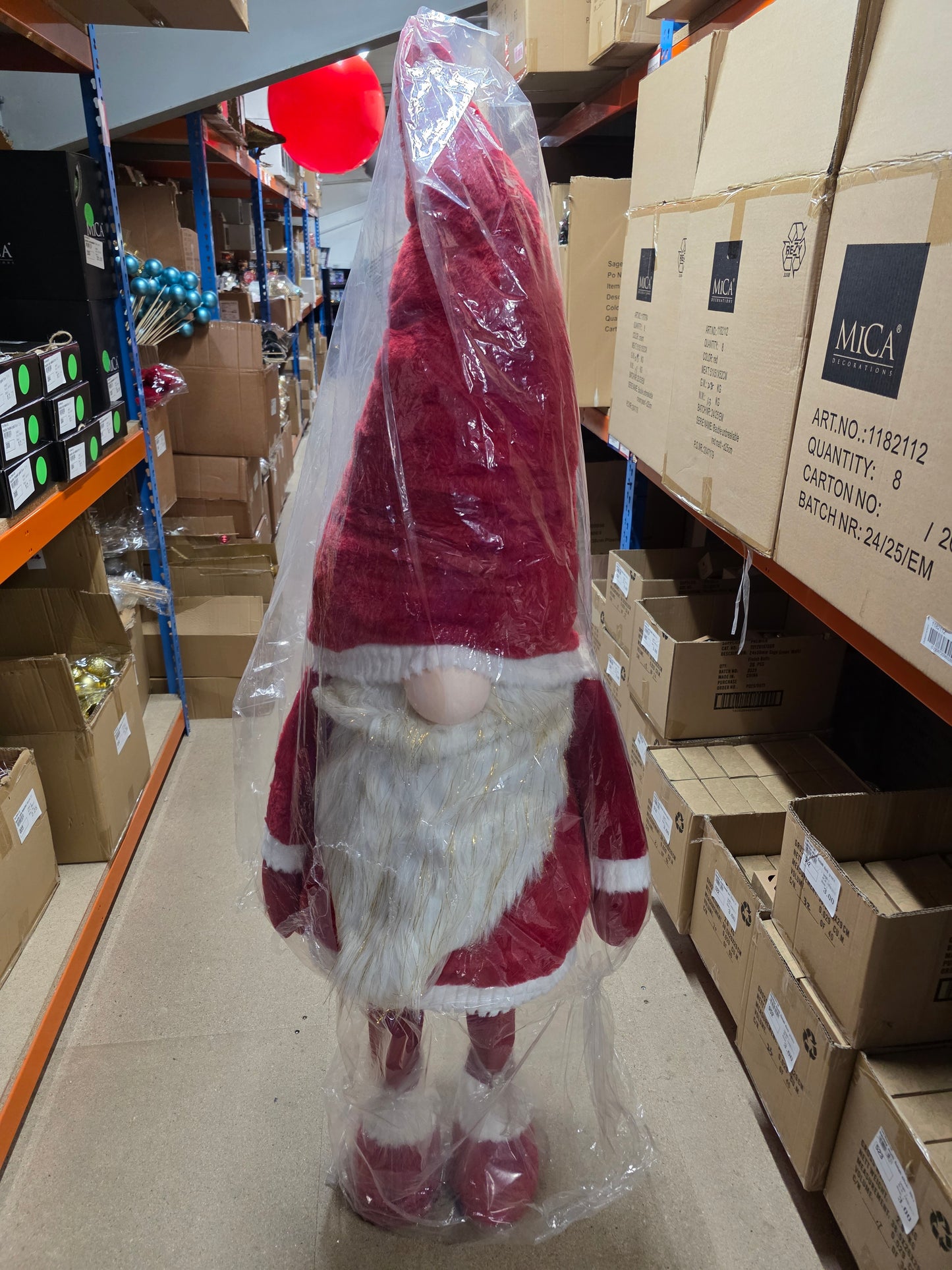 Standing Gnome Red 173x55x42cm