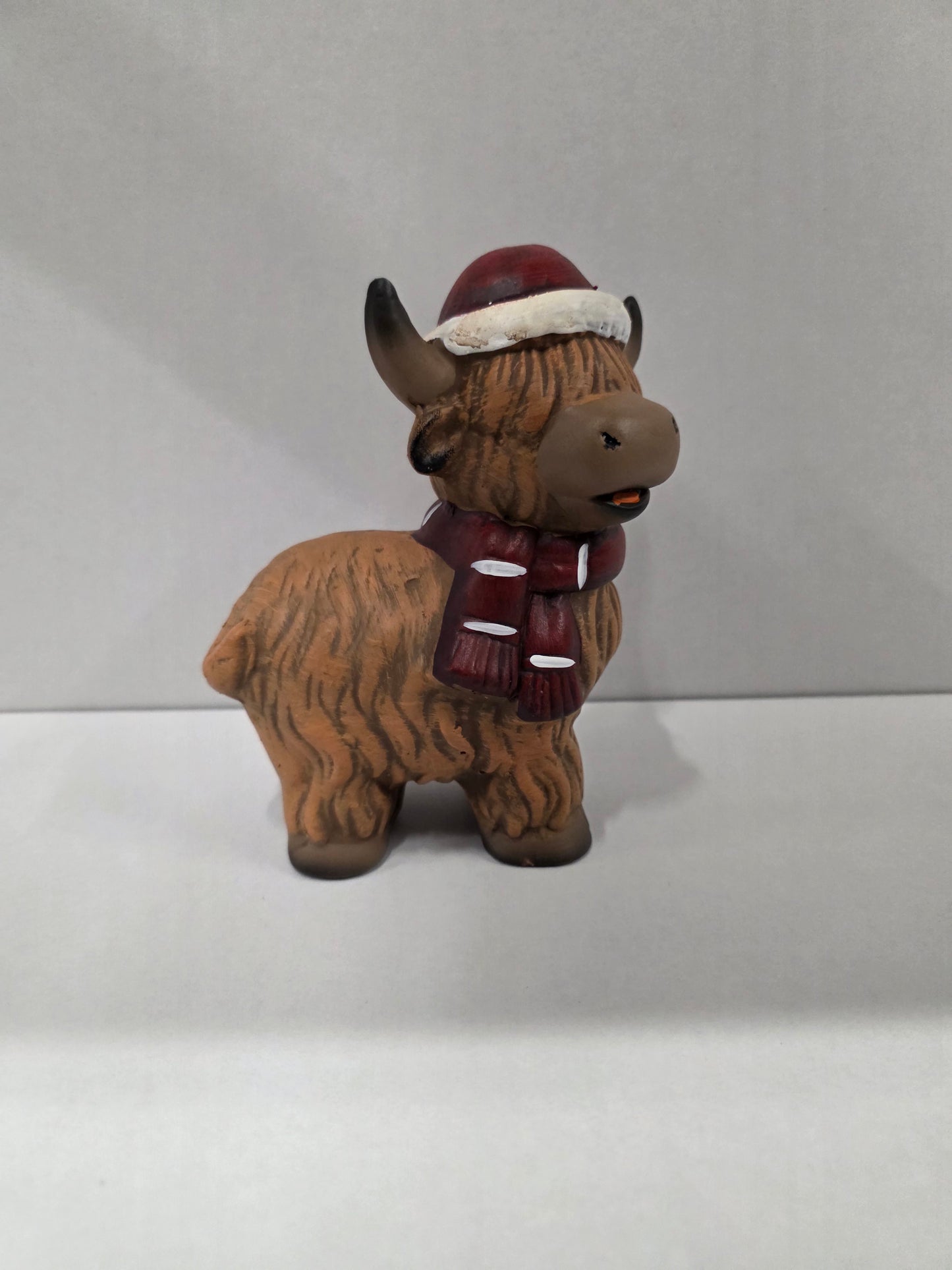 Terracotta Highland Cow 19cm