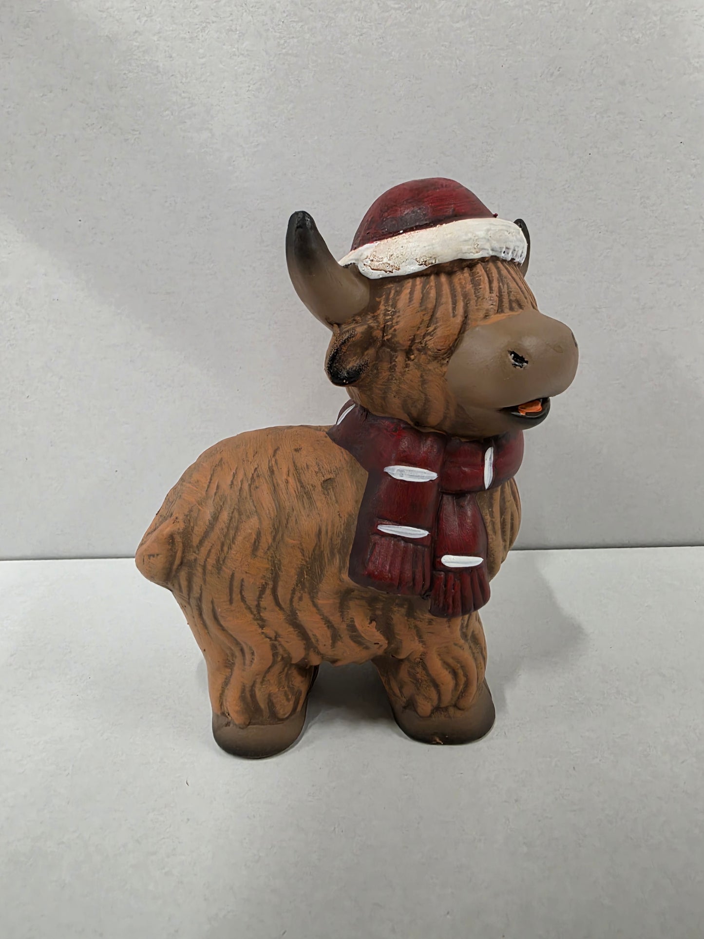 Terracotta Highland Cow 19cm