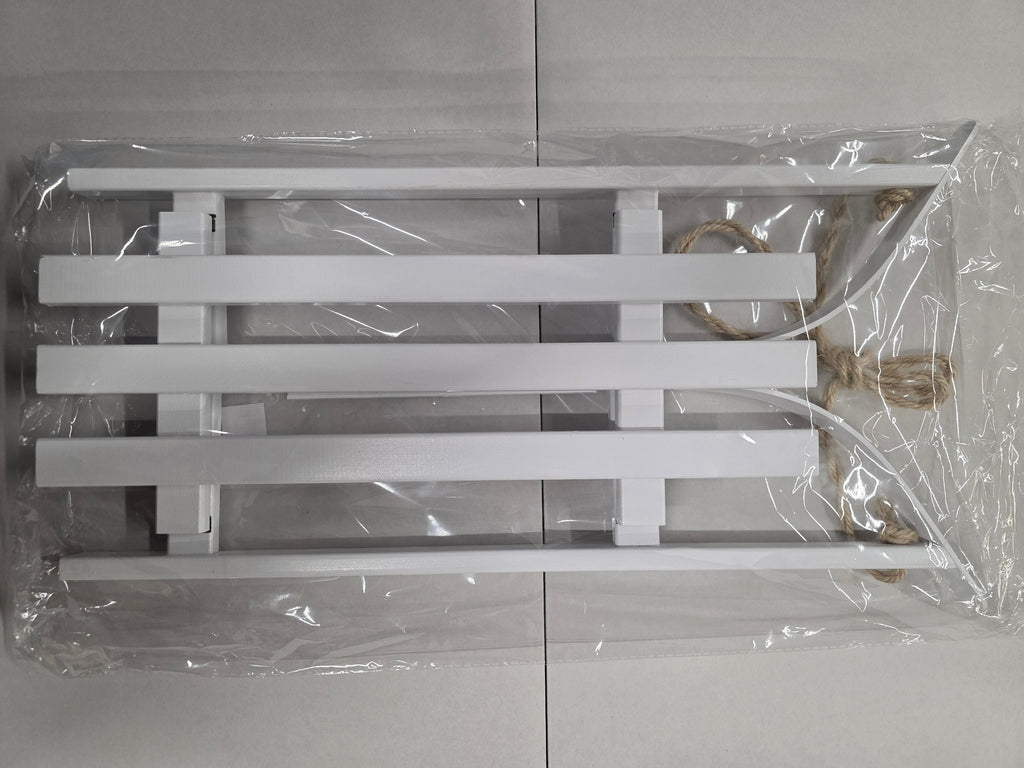 Wooden Sledge White 51x21cm