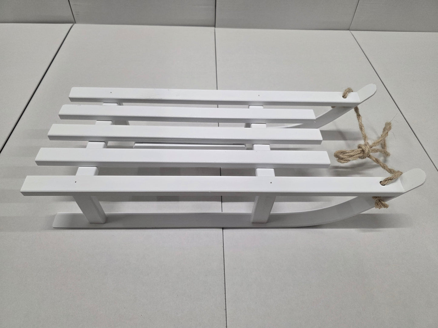 Wooden Sledge White 51x21cm