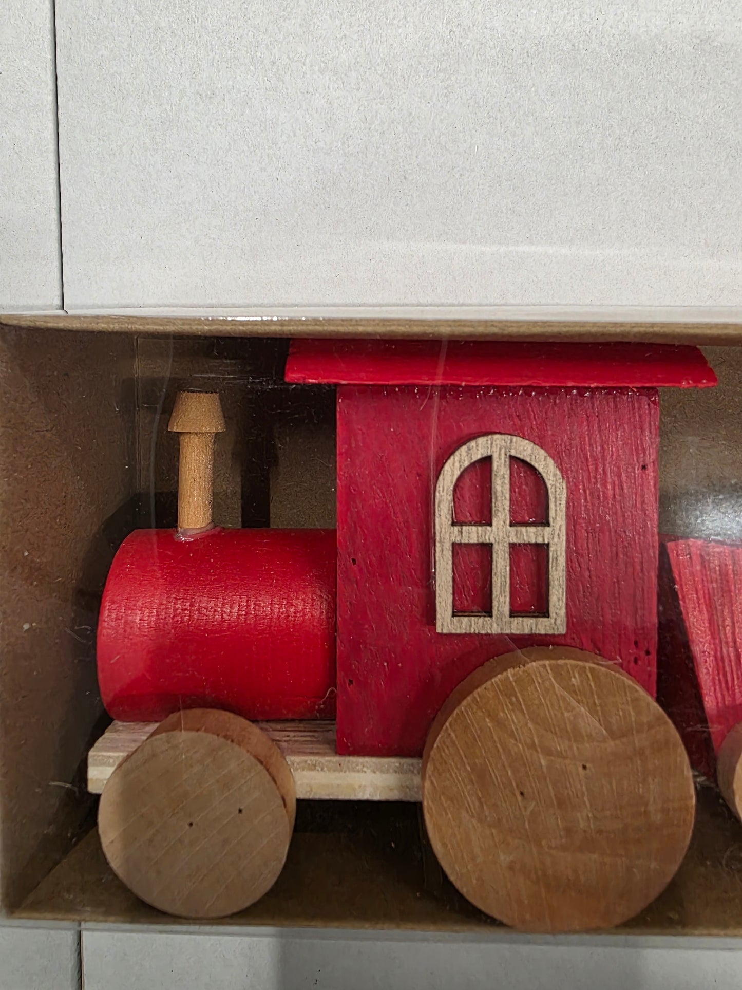 Wooden Train With Pots Red 35cm
