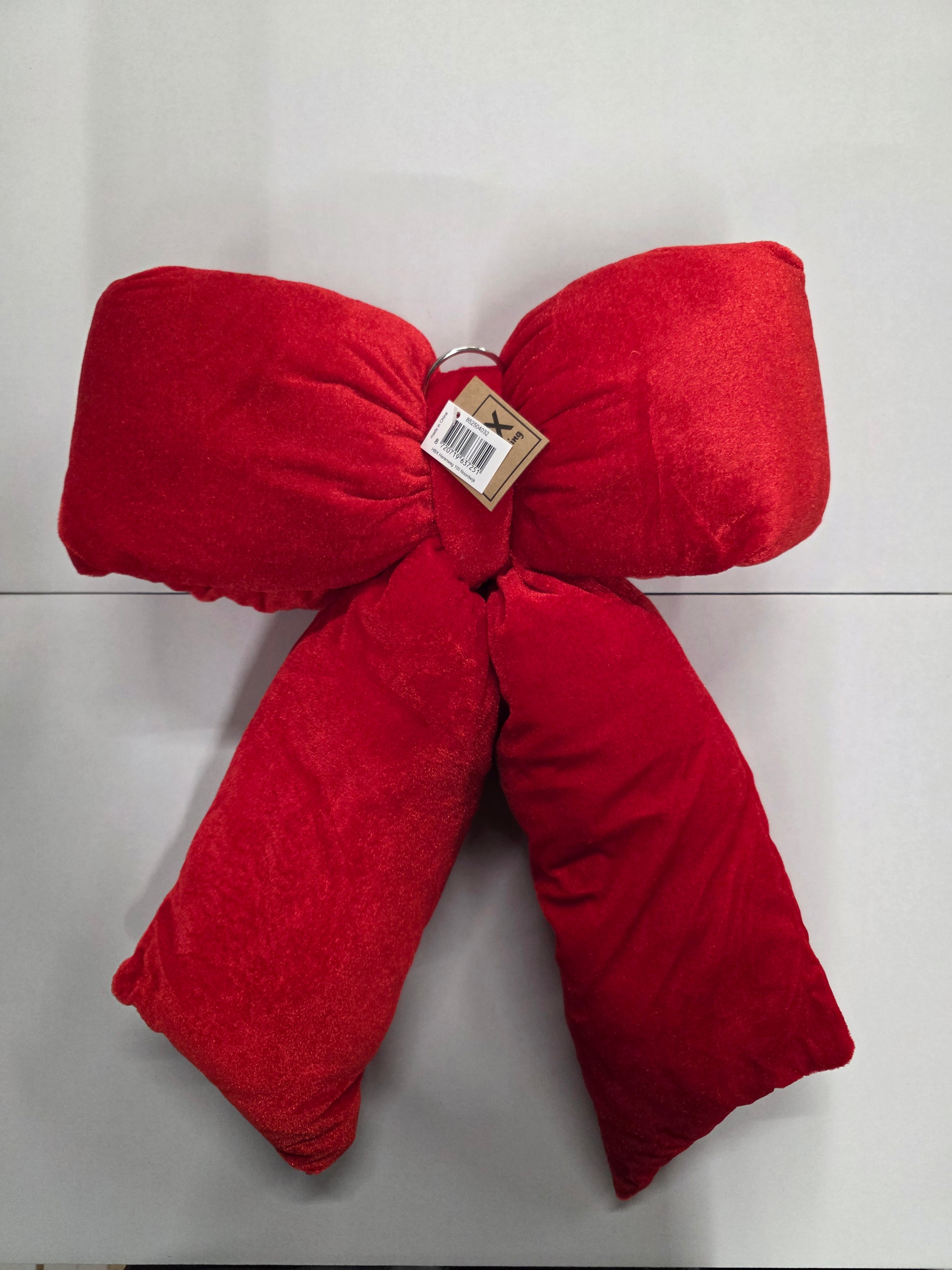 Bow Cushioned Grace Red 53x28cm