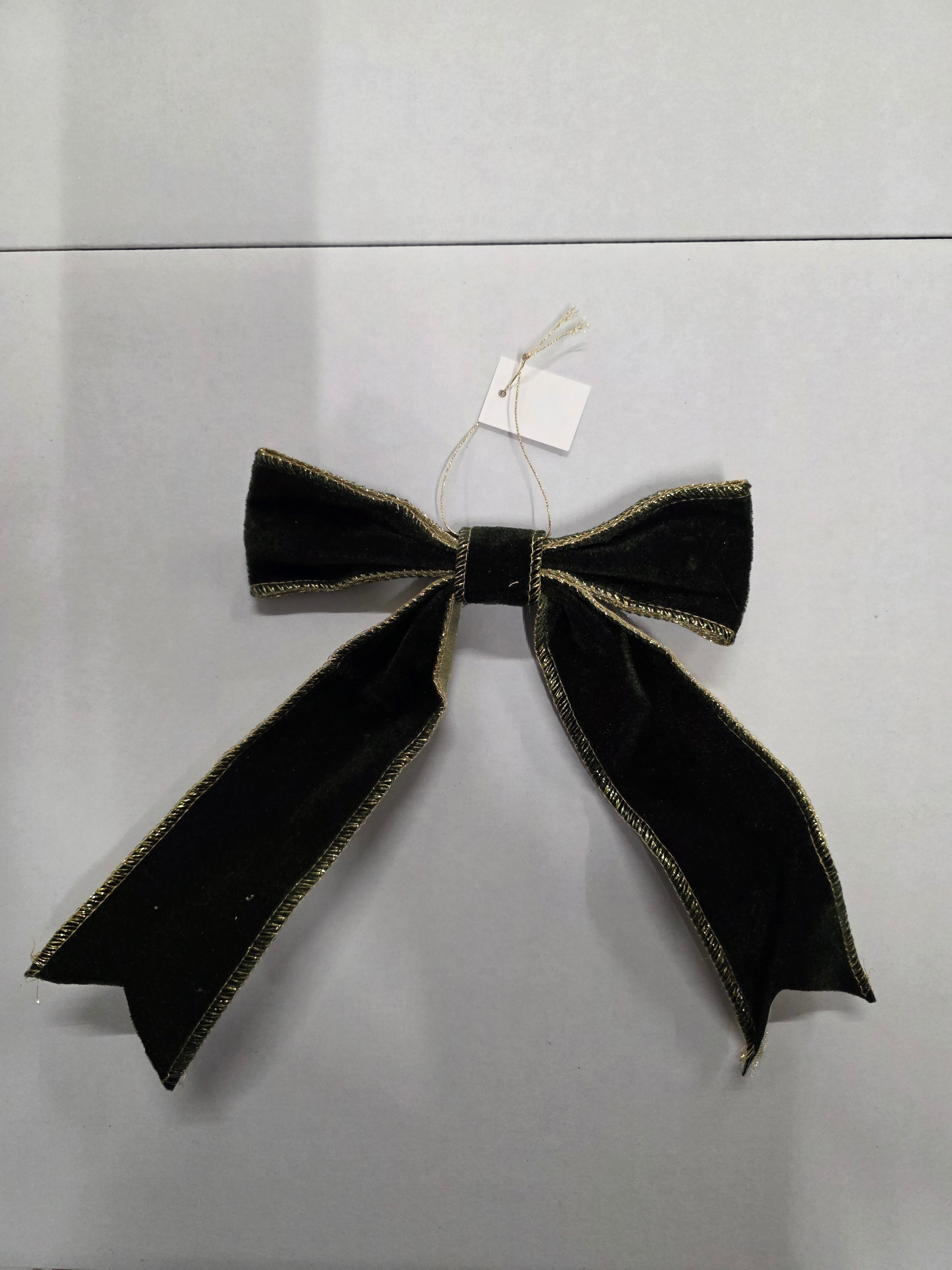 Bow Fabric 15x24cm Dark Green  (PACK OF 3)