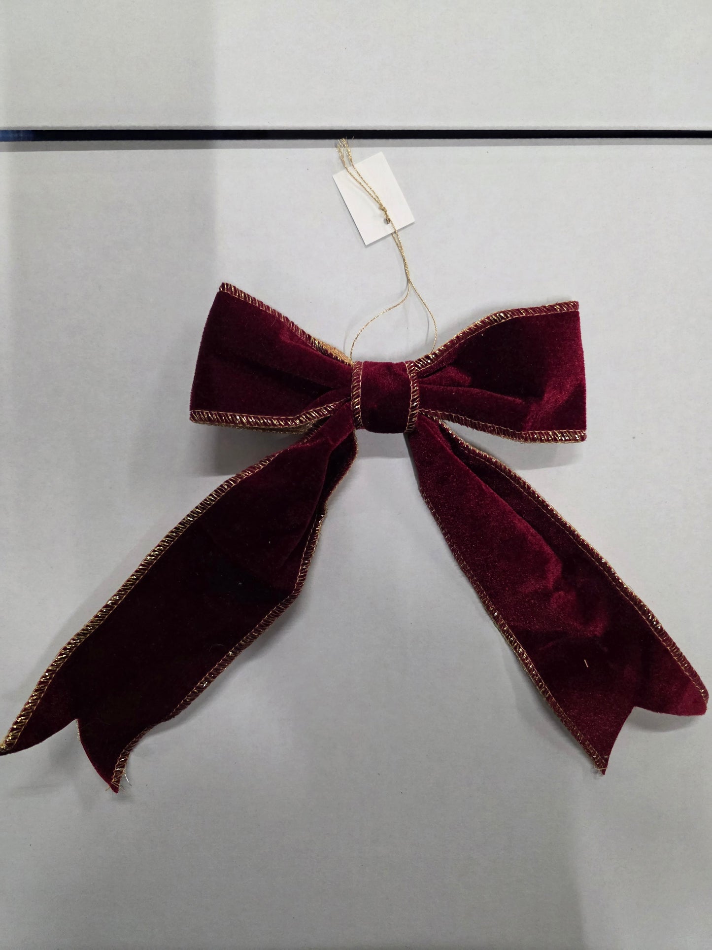 Bow Fabric 15x24cm Red  (PACK OF 3)