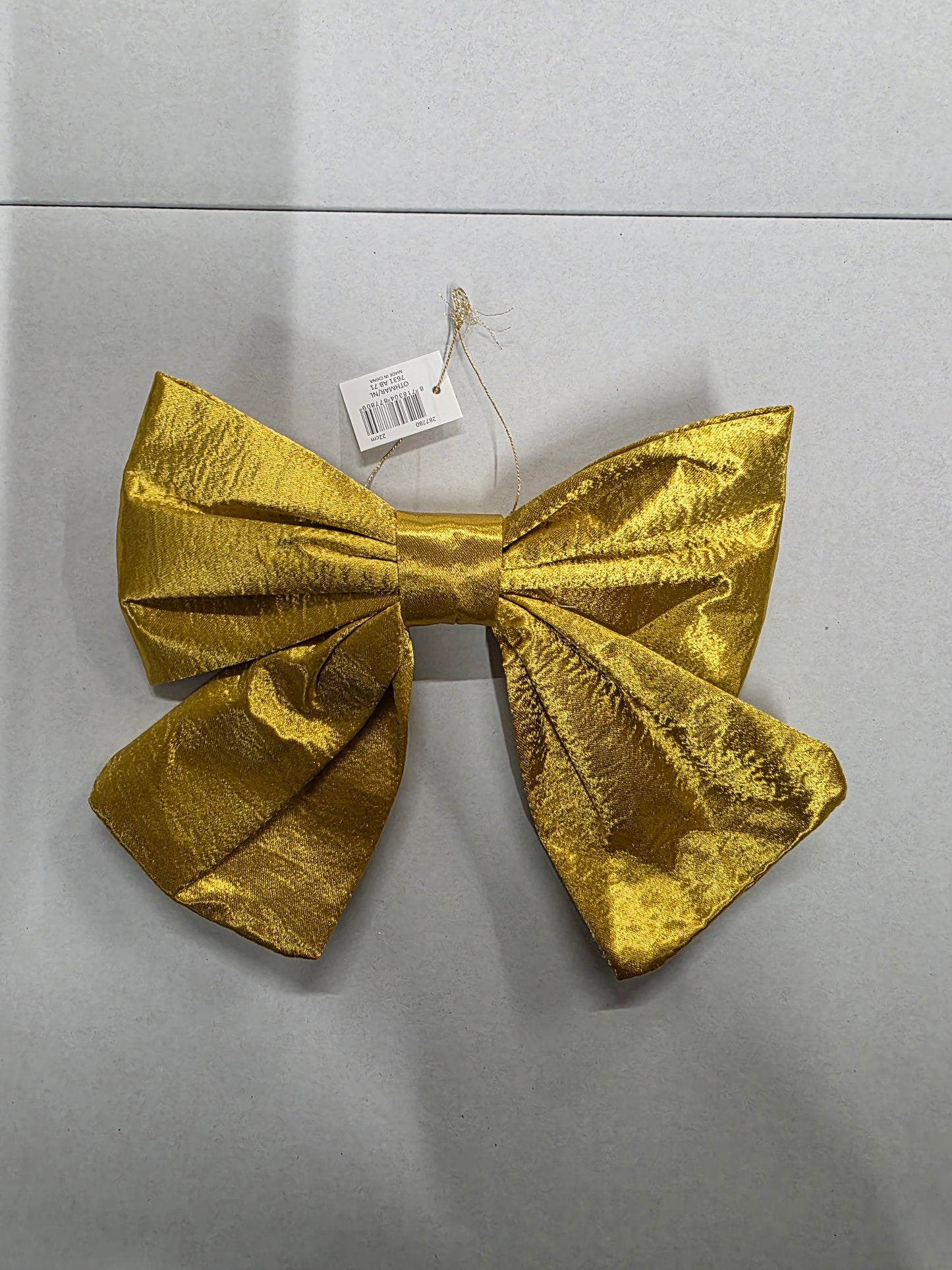 Bow Fabric 22x19cm Mustard Gold