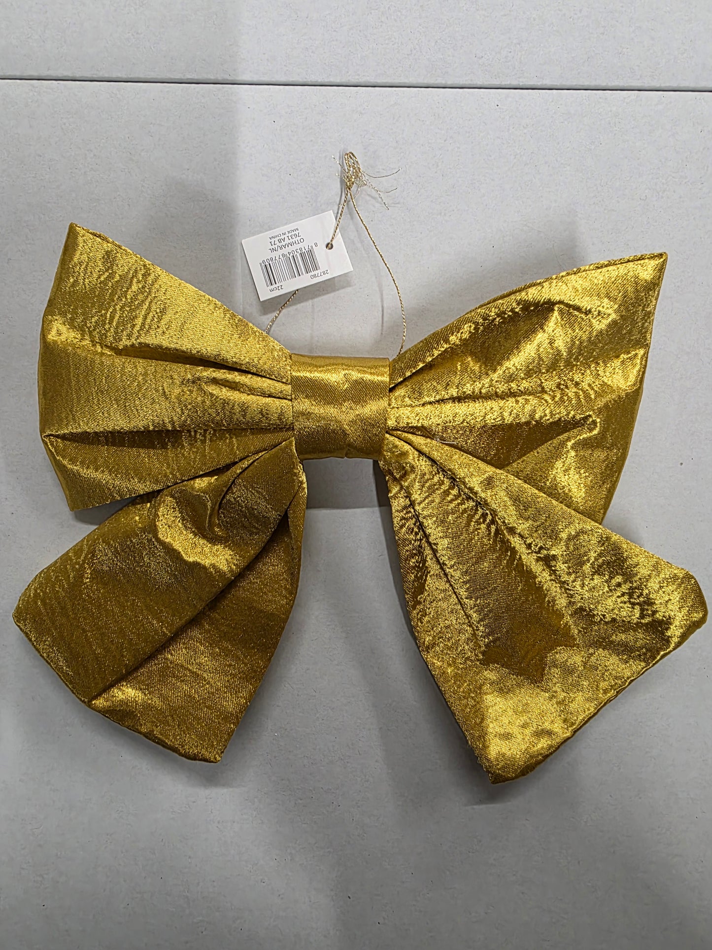 Bow Fabric 22x19cm Mustard Gold