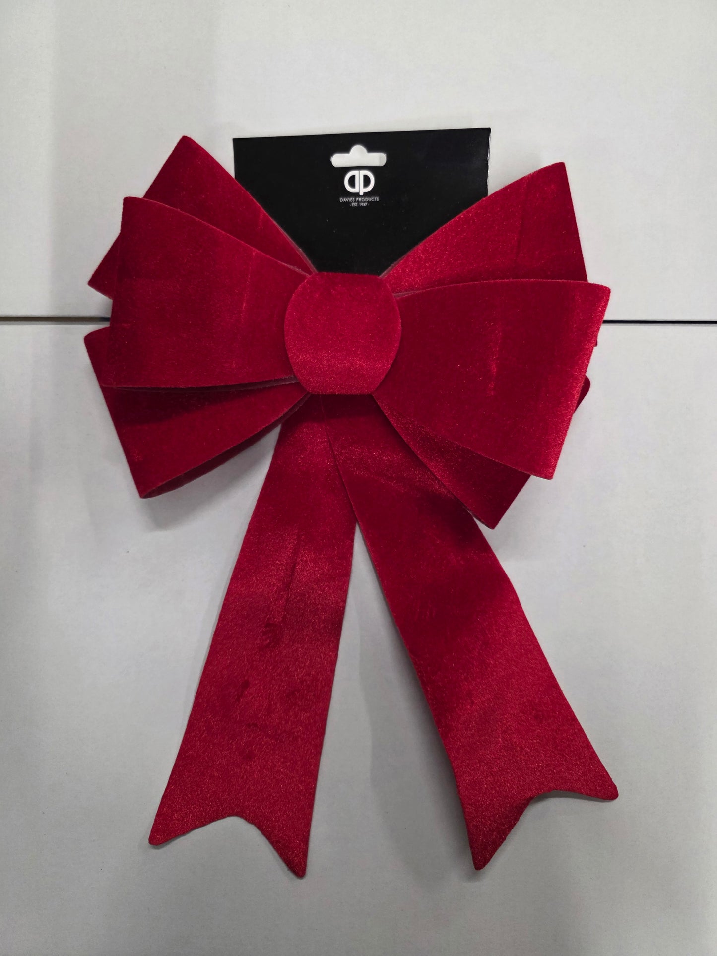 Bow Velour 2 Layer Red 30x43cm