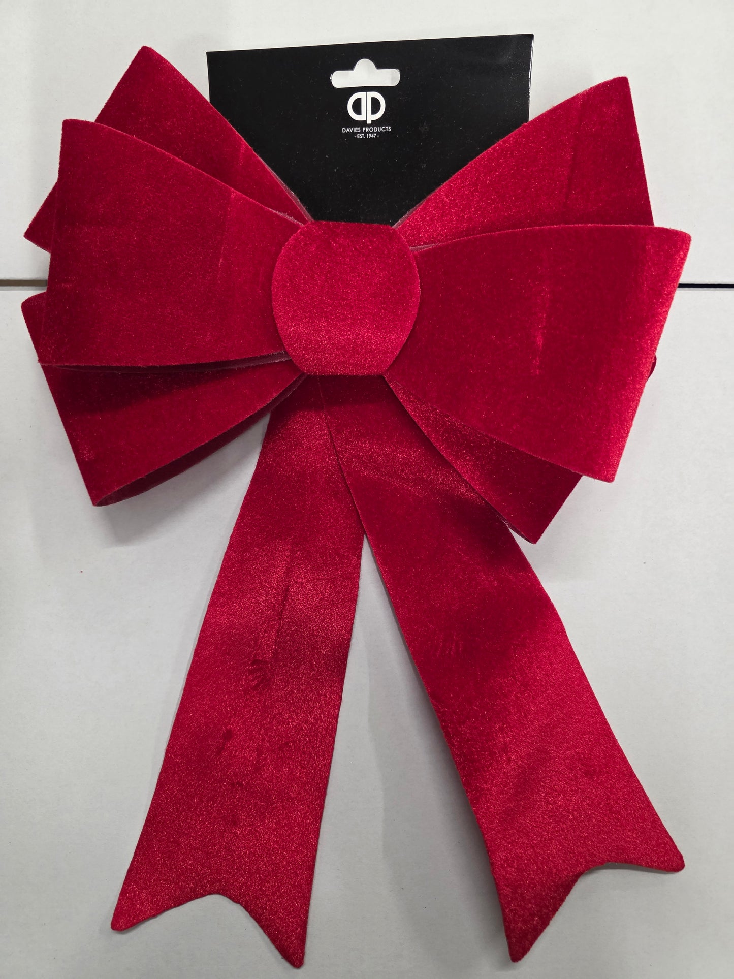Bow Velour 2 Layer Red 30x43cm