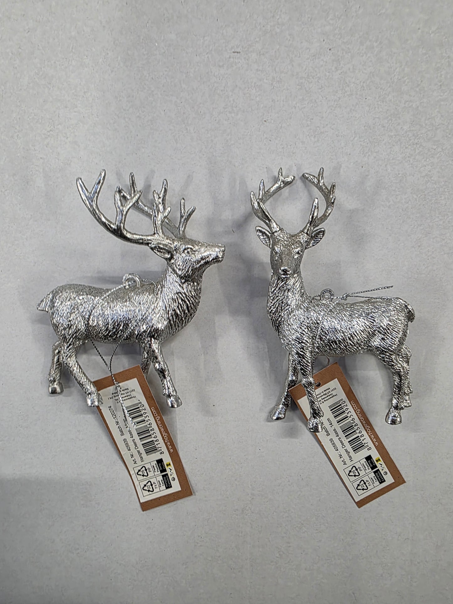 Hanger Deers Assorted 14cm silver (PACK OF 3)