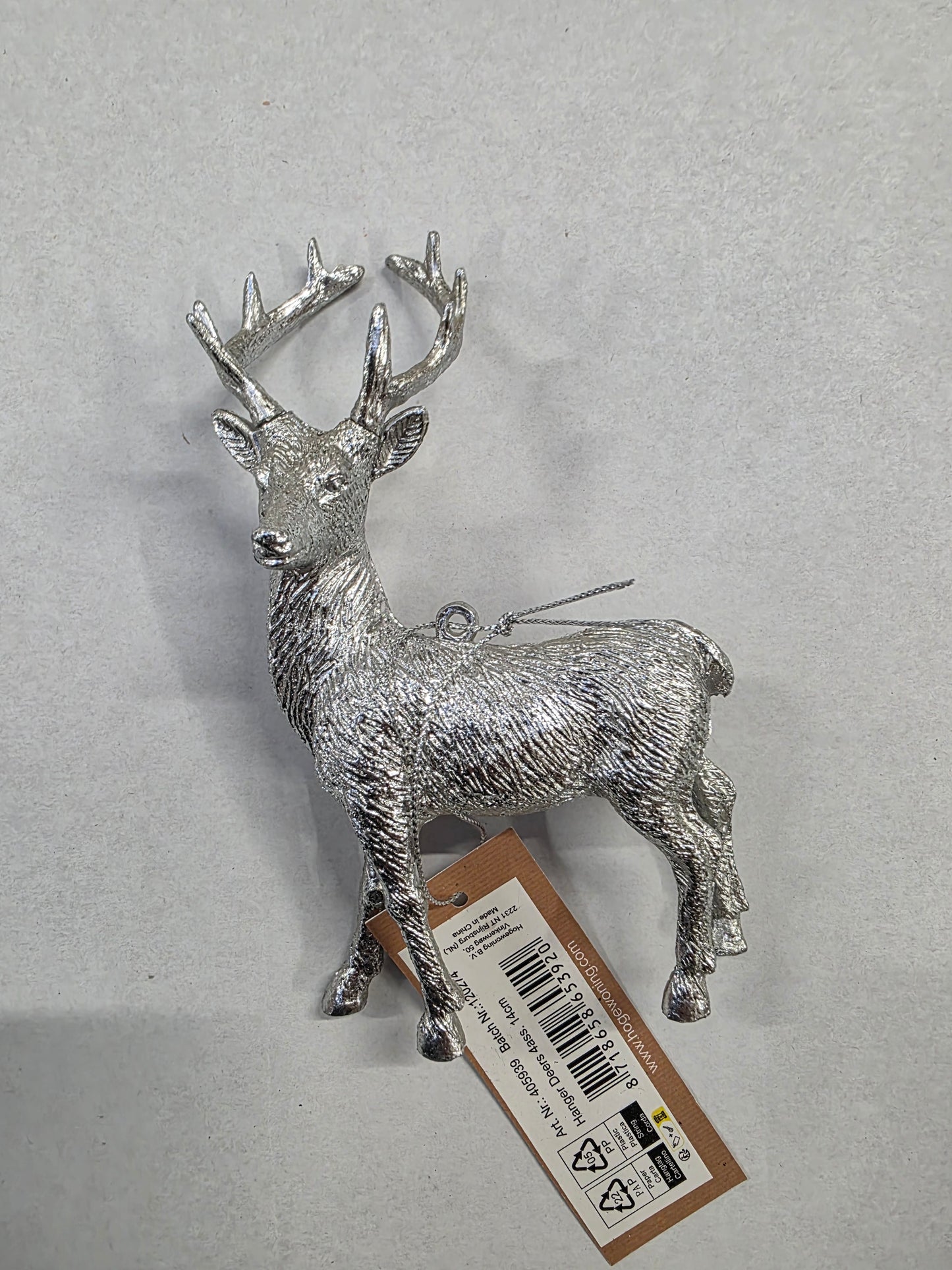 Hanger Deers Assorted 14cm silver (PACK OF 3)