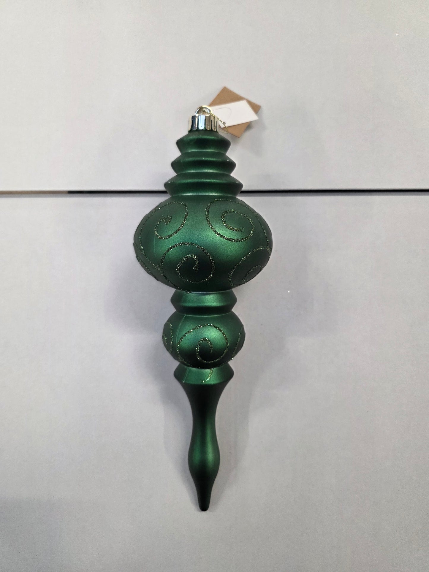 Hanging Finial Green 34x11cm