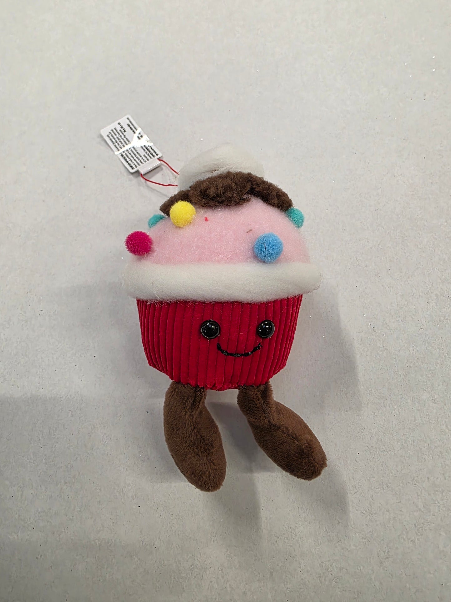 Hanging Plush Christmas Cupcake 15cm