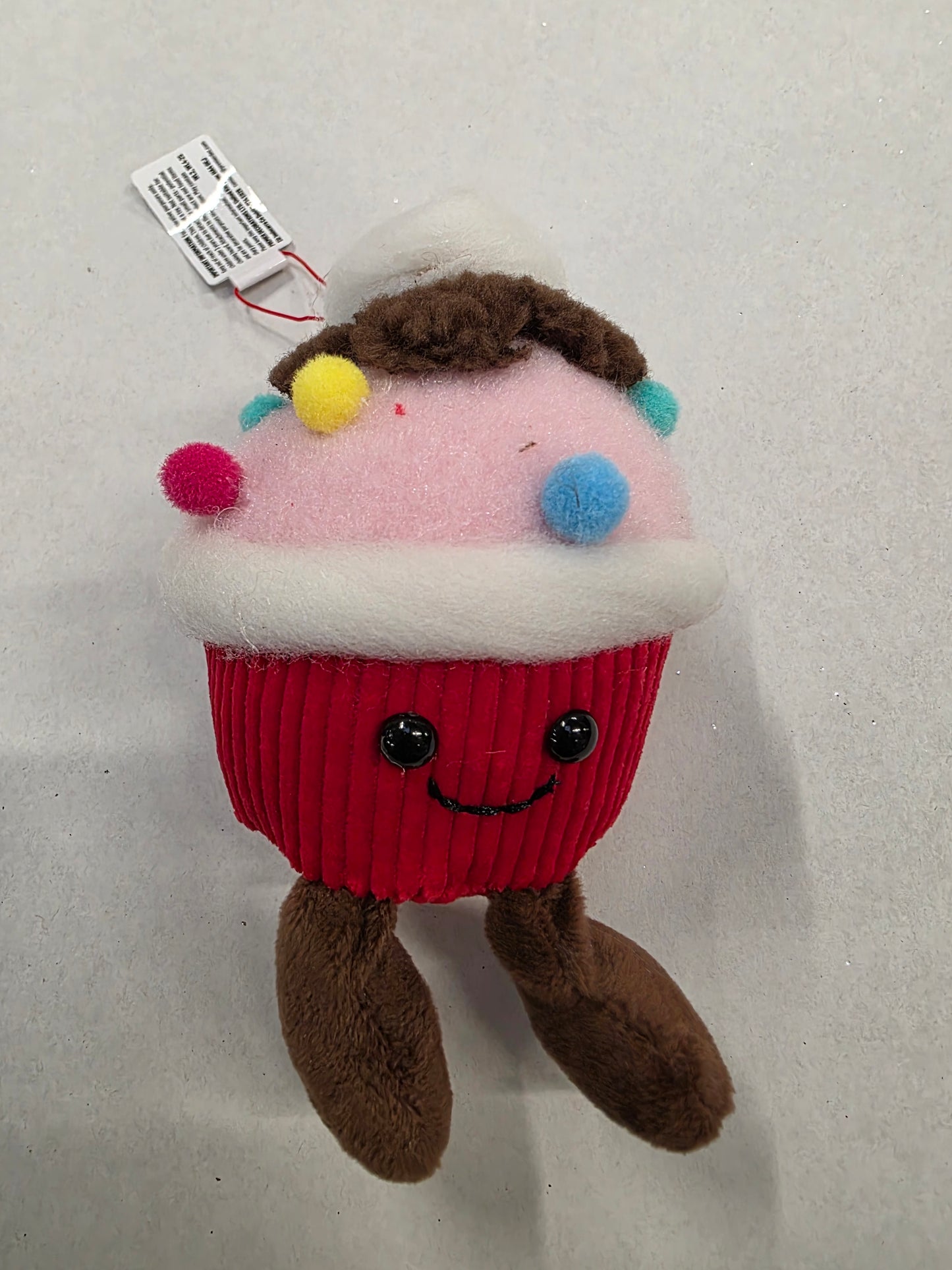 Hanging Plush Christmas Cupcake 15cm