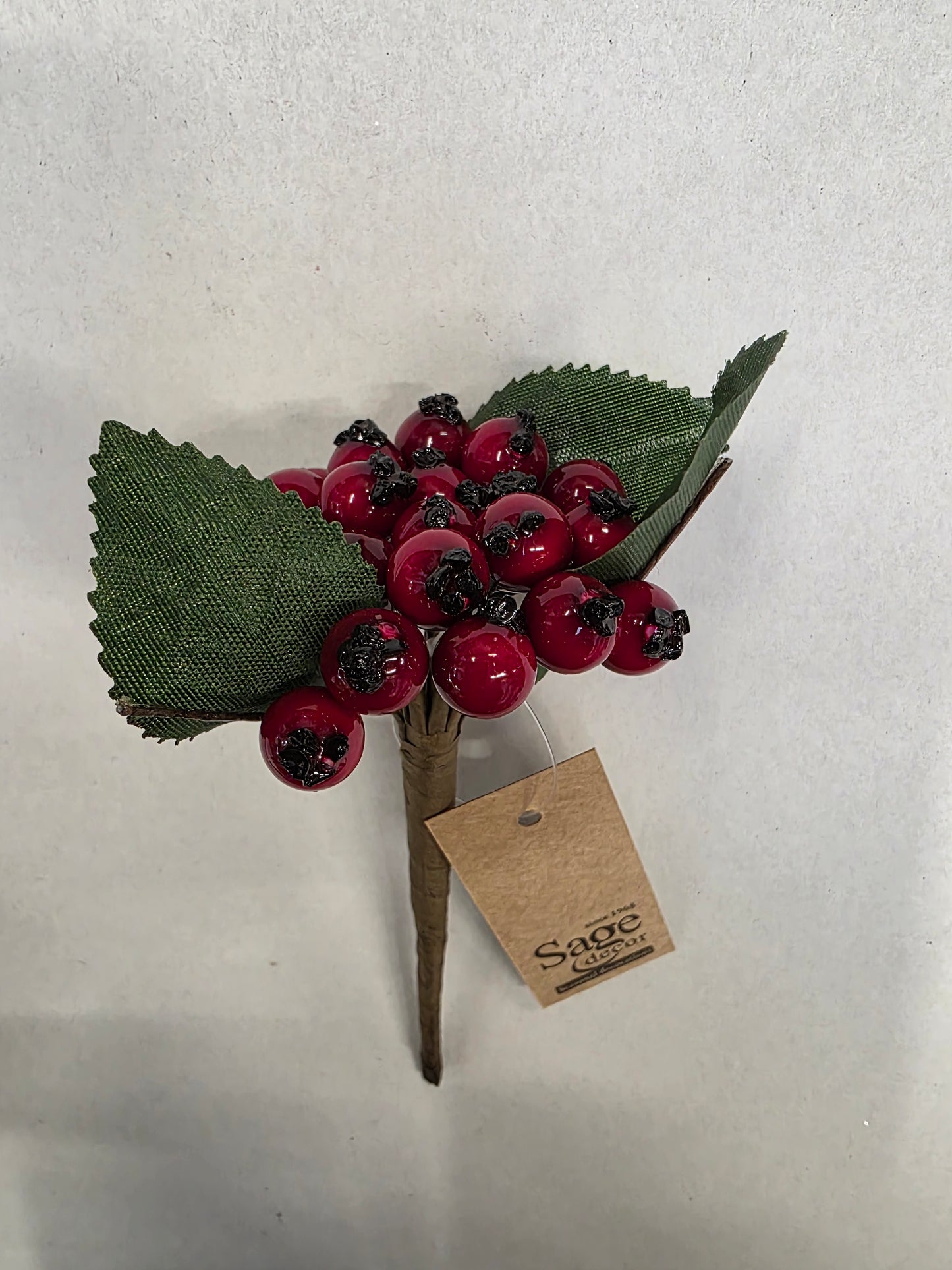 Rose Hip Berry Bunch Red 14cm  (PACK OF 3)
