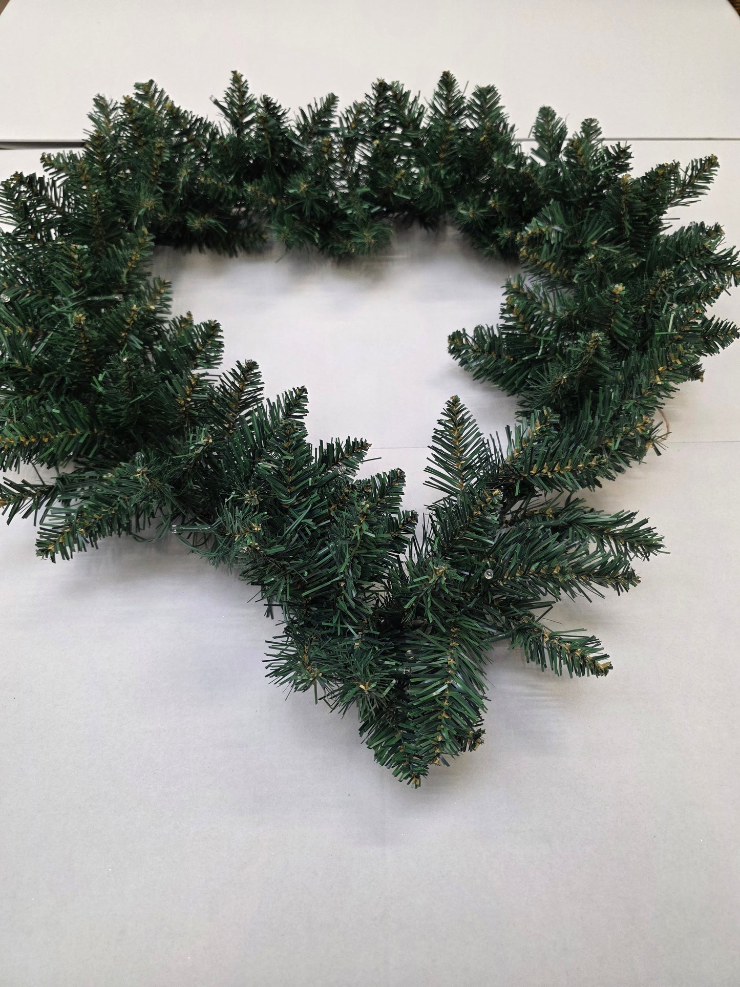 Wreath Heart L E D Green 60cm