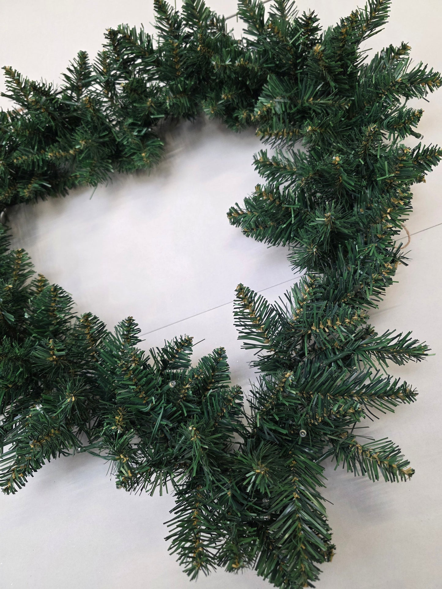 Wreath Heart L E D Green 60cm