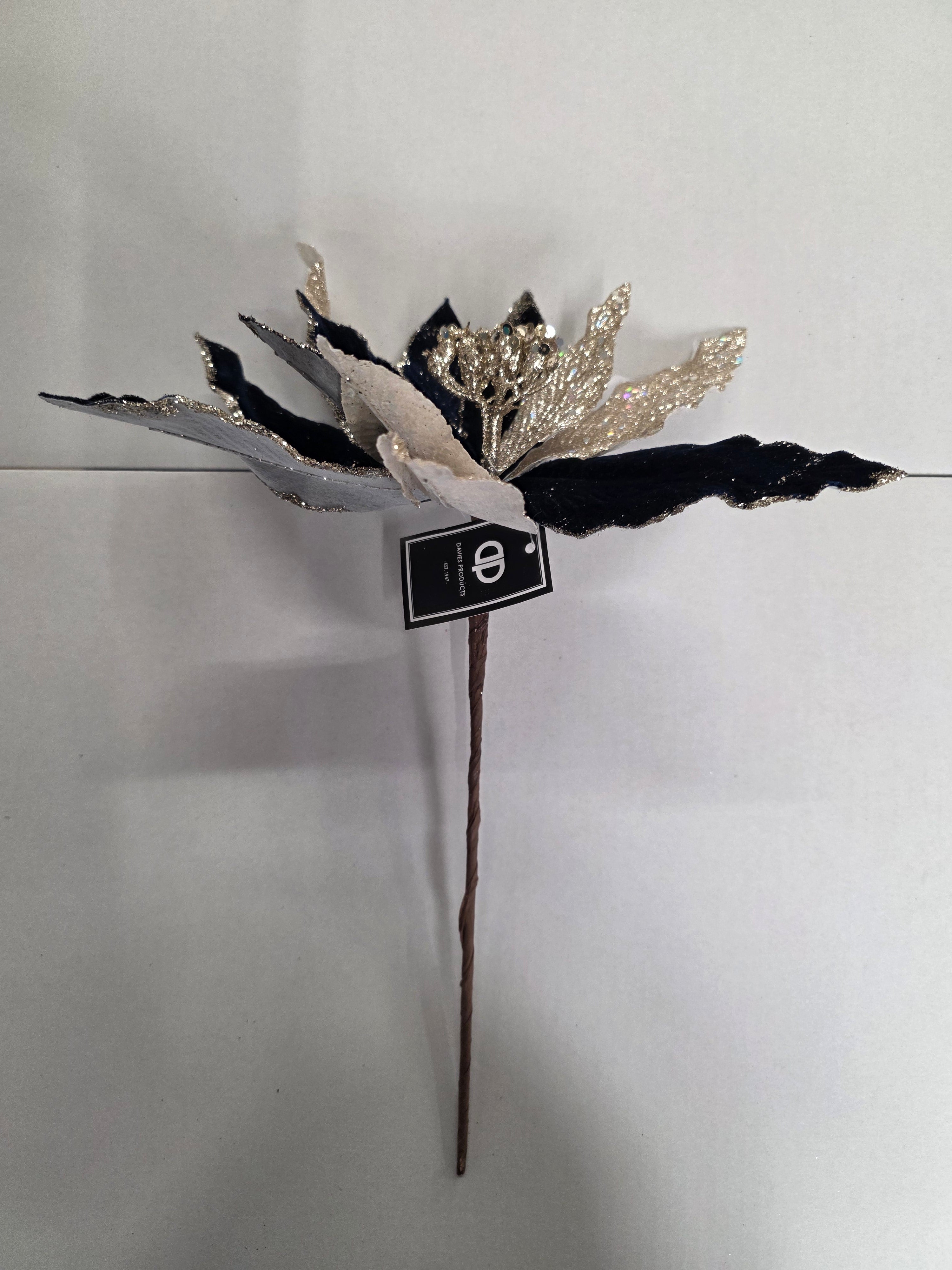 Flower Navy Champange 30cm