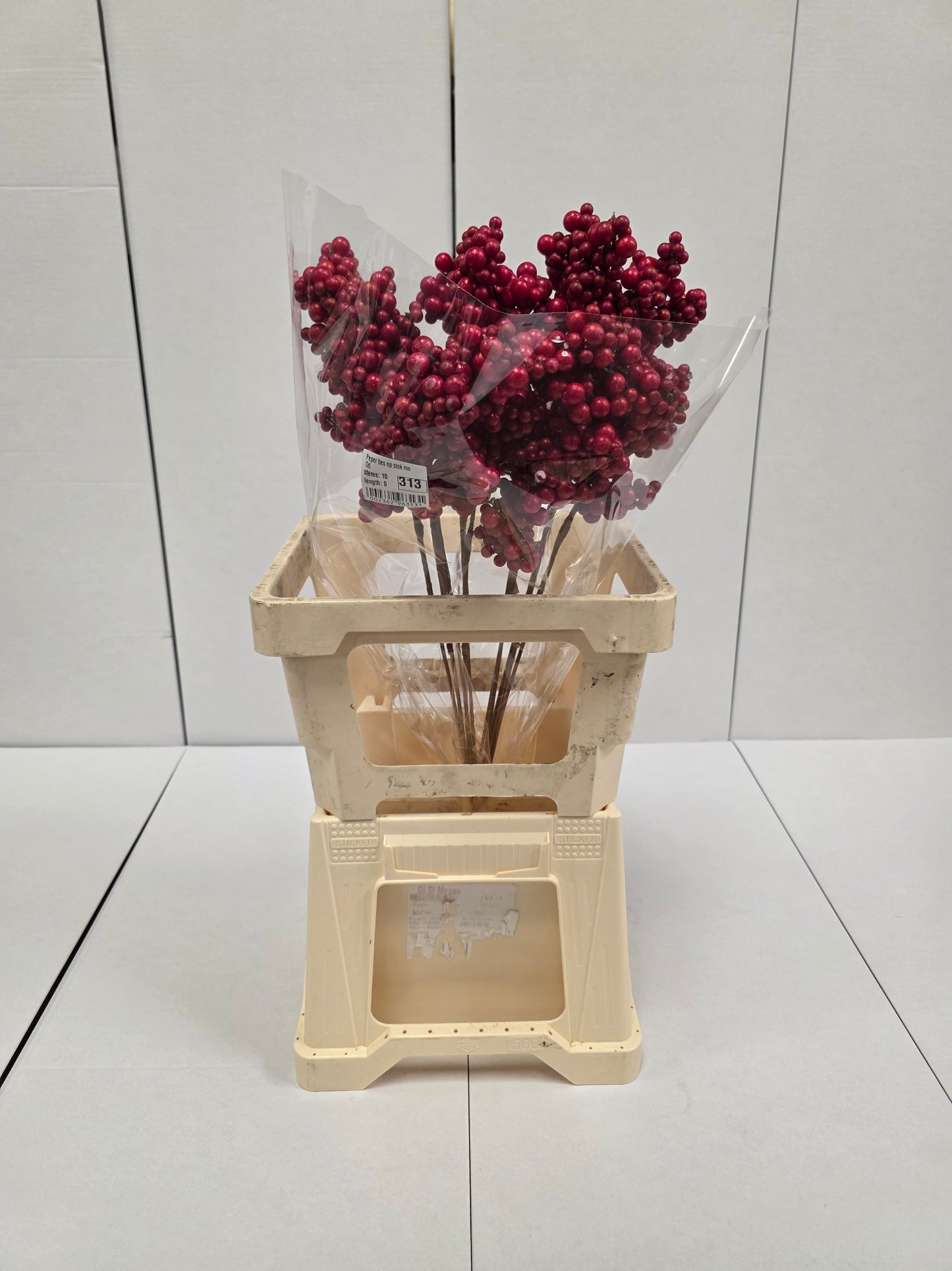 Peper Bes Op Stok Rood