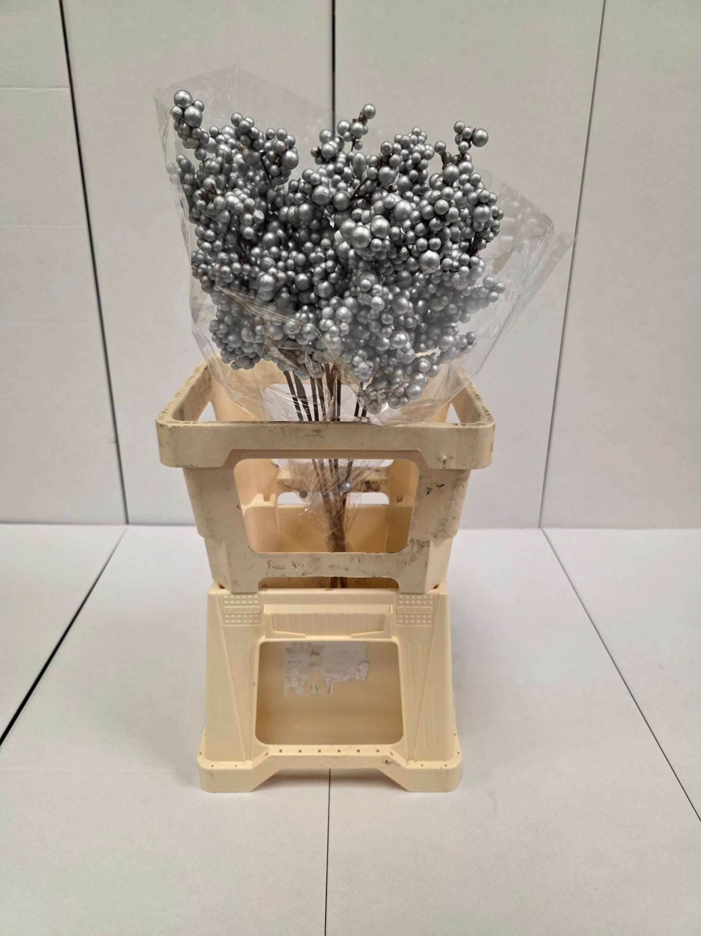 Peper Bes Op Stok Zilver